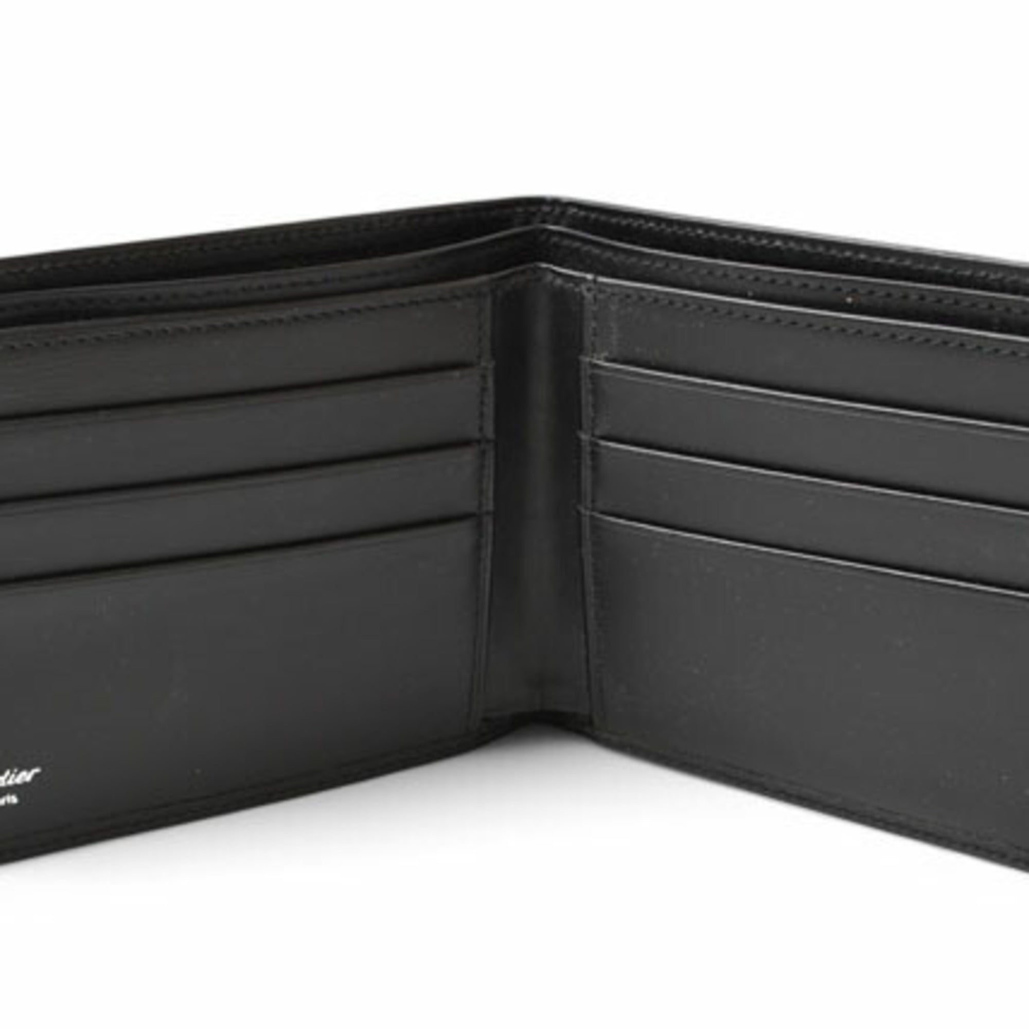 Cartier Black Leather Wallet (Bi-Fold) (Pre-Owned)