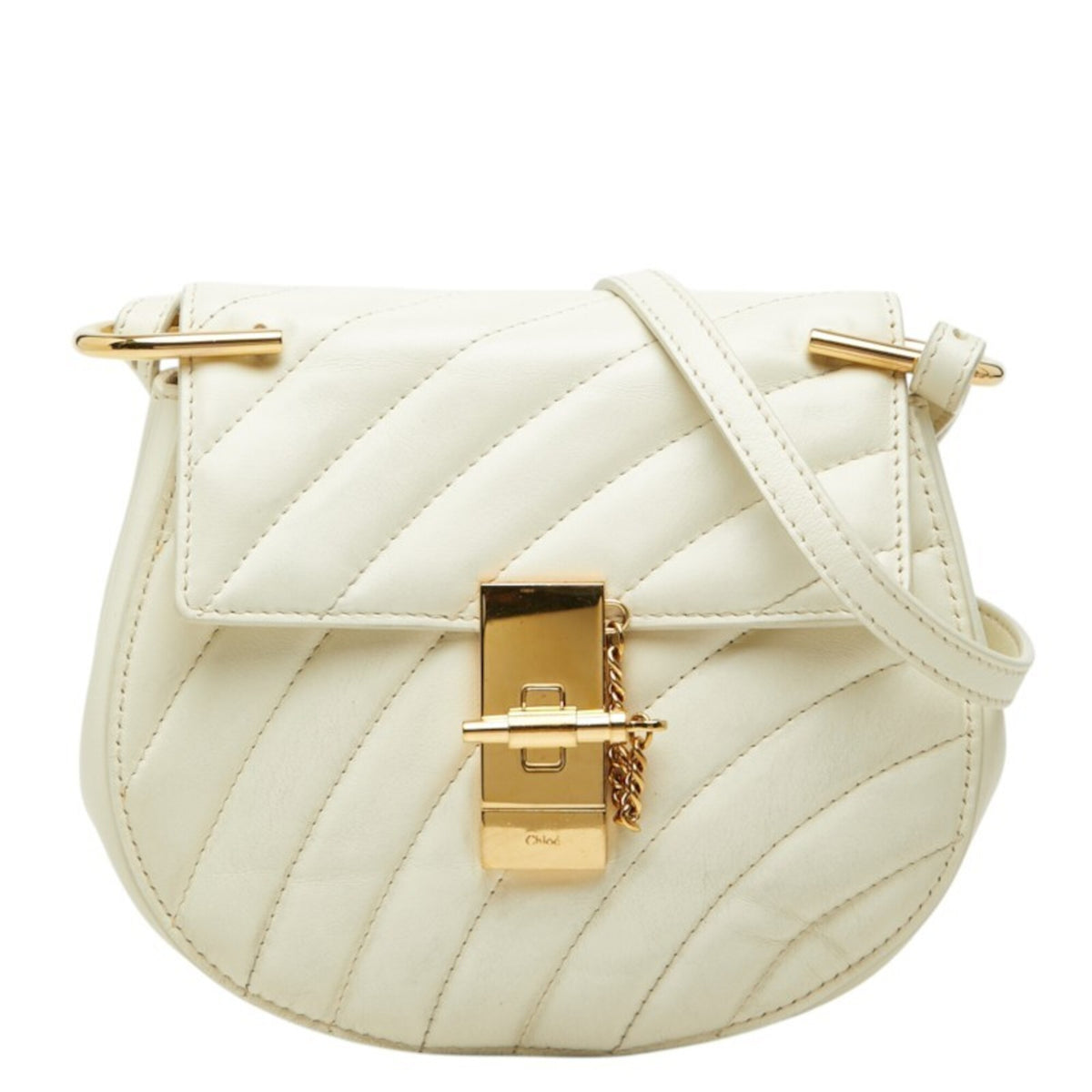 Chloé Ivory Leather Shoulder Bag (Pre-Owned)
