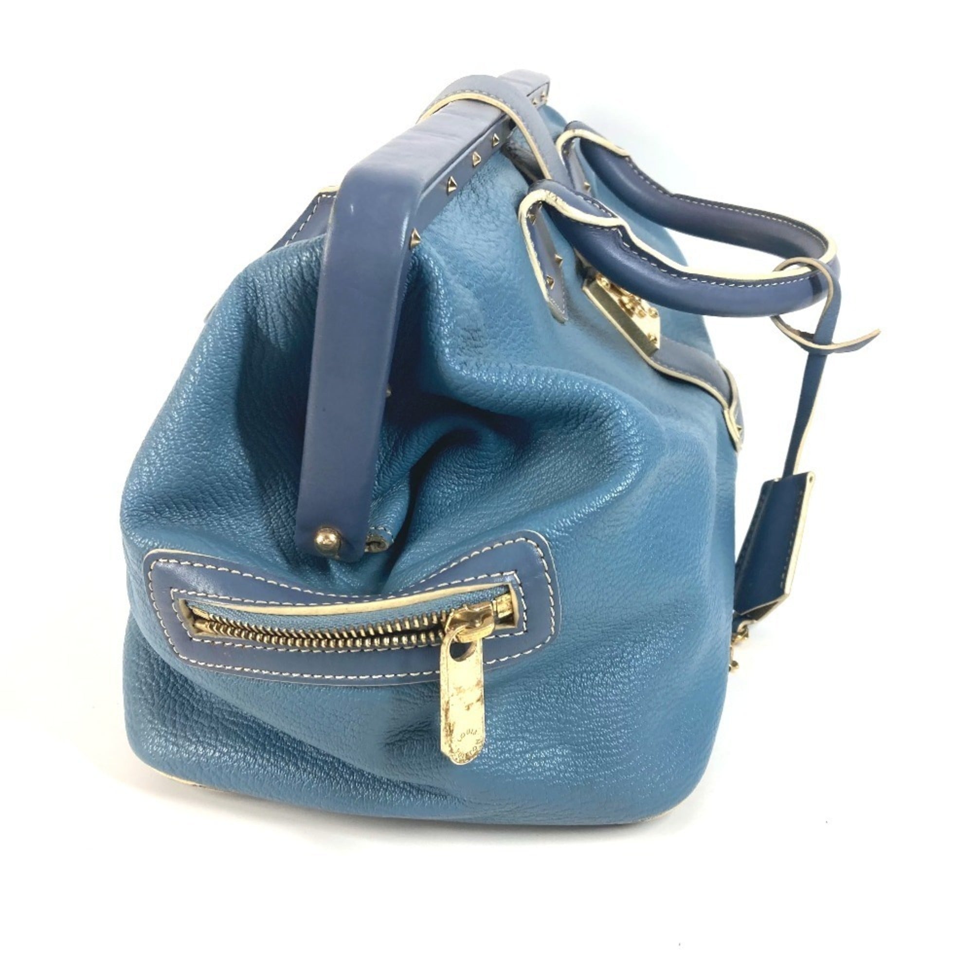 Louis Vuitton Suhali Blue Suhali Leather Handbag Tote Bag (Pre-Owned)