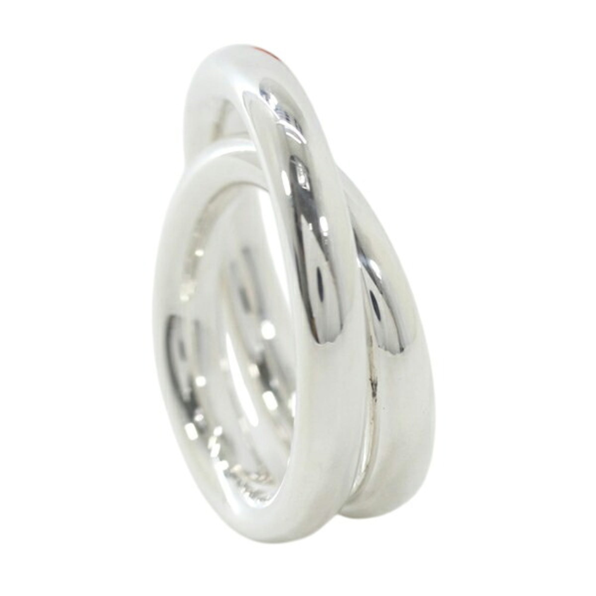 Hermes Silver 925 Band Ring (Pre-Owned)