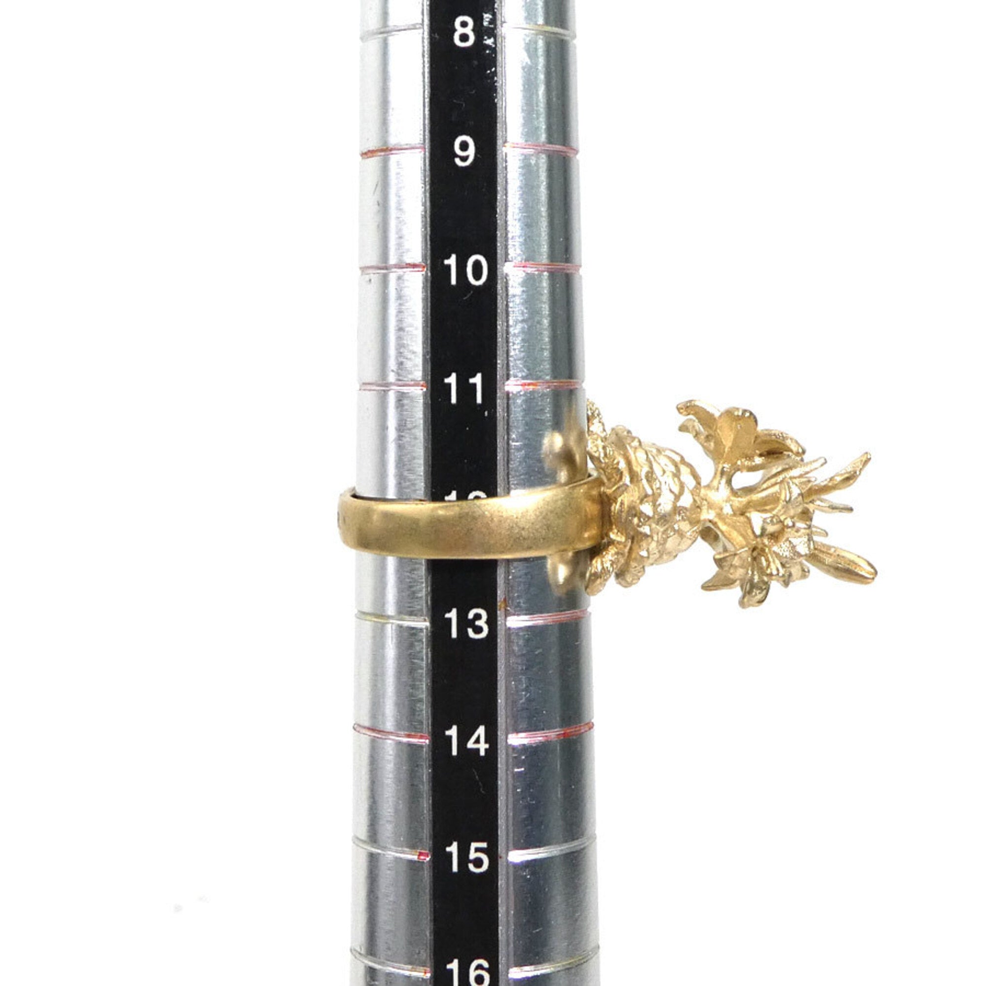 Christian Dior Gold Metal Band Ring (Pre-Owned)