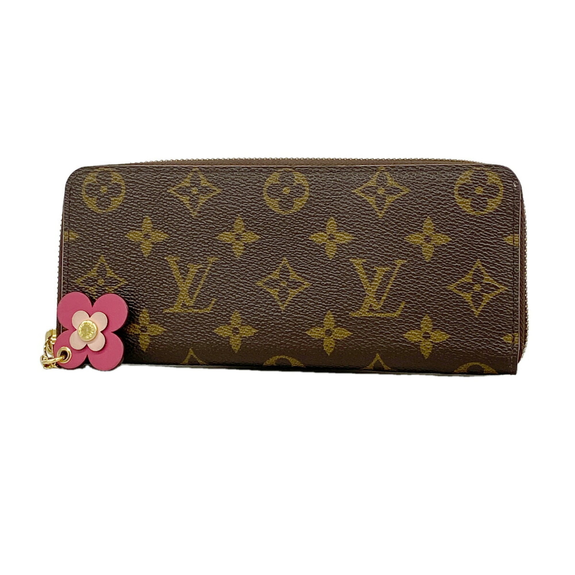 Louis Vuitton Brown Hot Pink Long Wallet (Bi-Fold) (Pre-Owned)