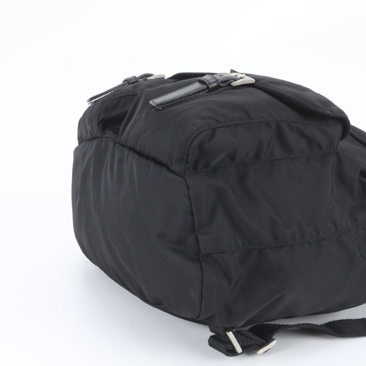 Prada Black Leather Nylon Backpack (Pre-Owned)