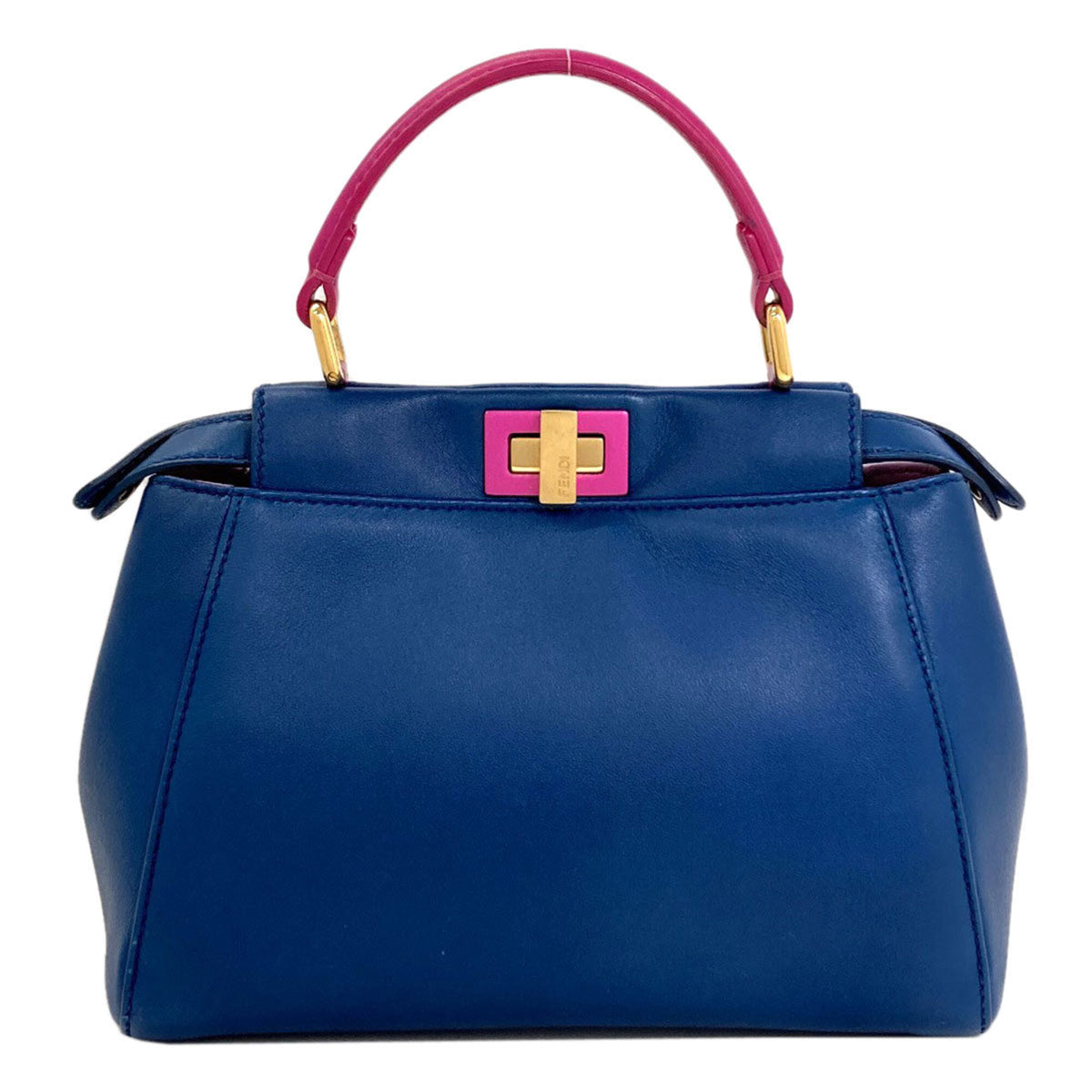 Fendi Blue Purple Leather Handbag (Pre-Owned)
