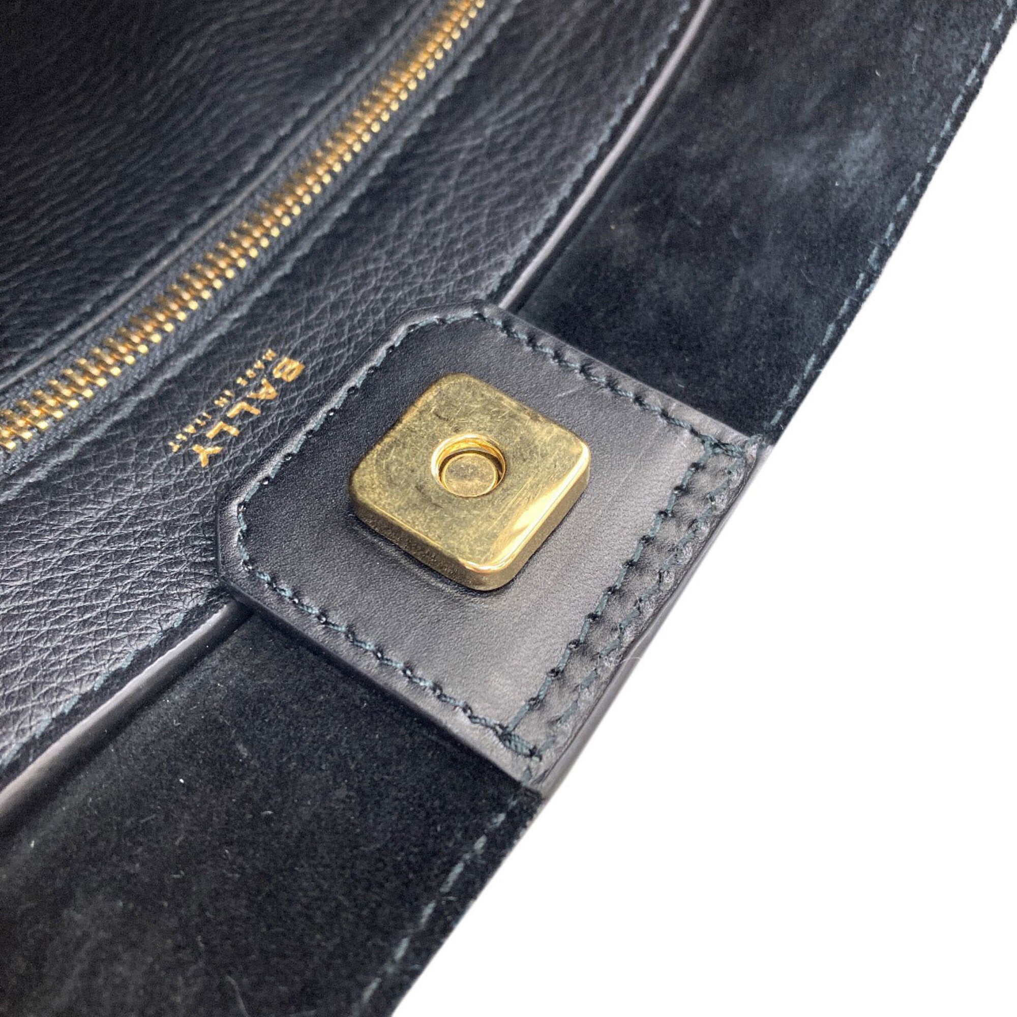 Bally Black Leather Tote Bag (Pre-Owned)