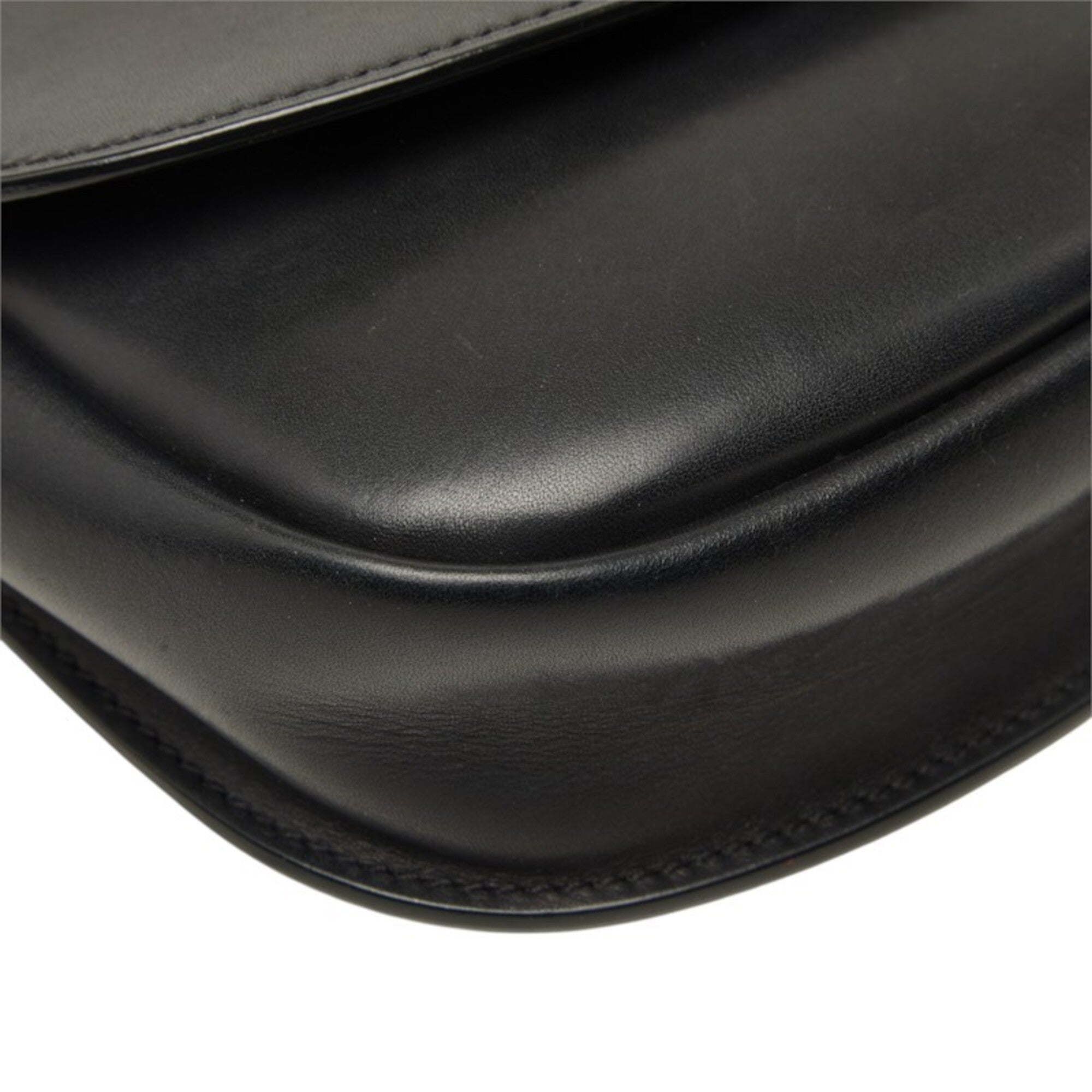 Saint Laurent Black Gold Leather Shoulder Bag (Pre-Owned)