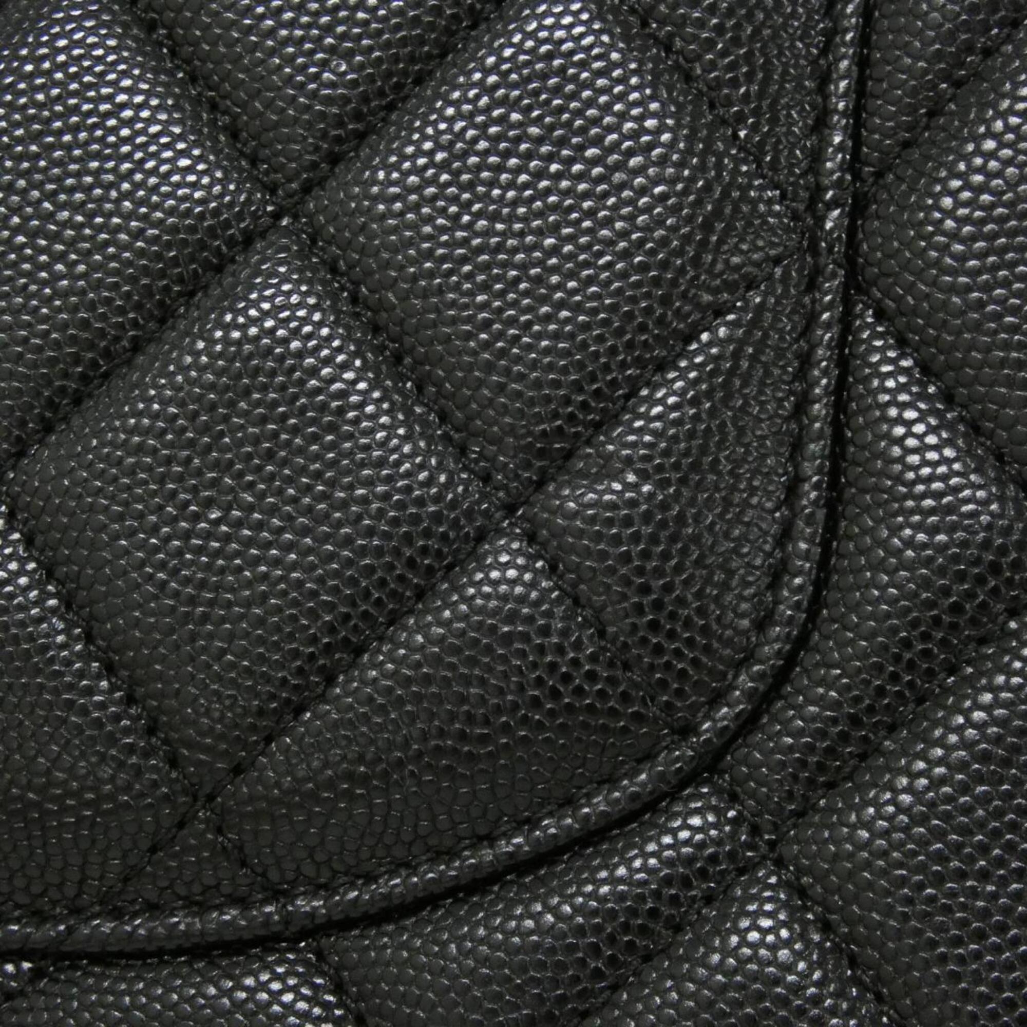 Chanel Black Grained Calfskin Shoulder Bag (Pre-Owned)