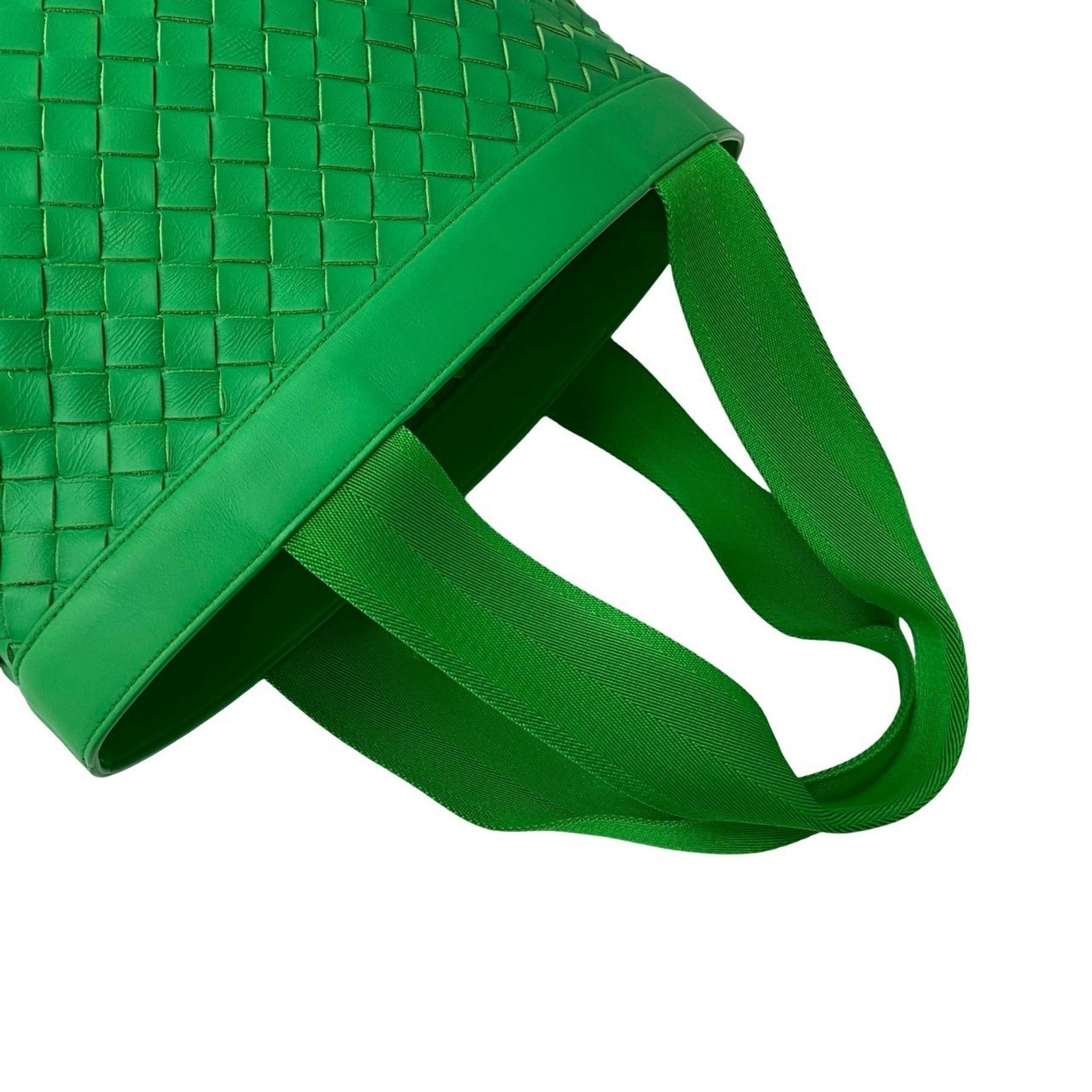 Bottega Veneta Green Leather Tote Bag (Pre-Owned)