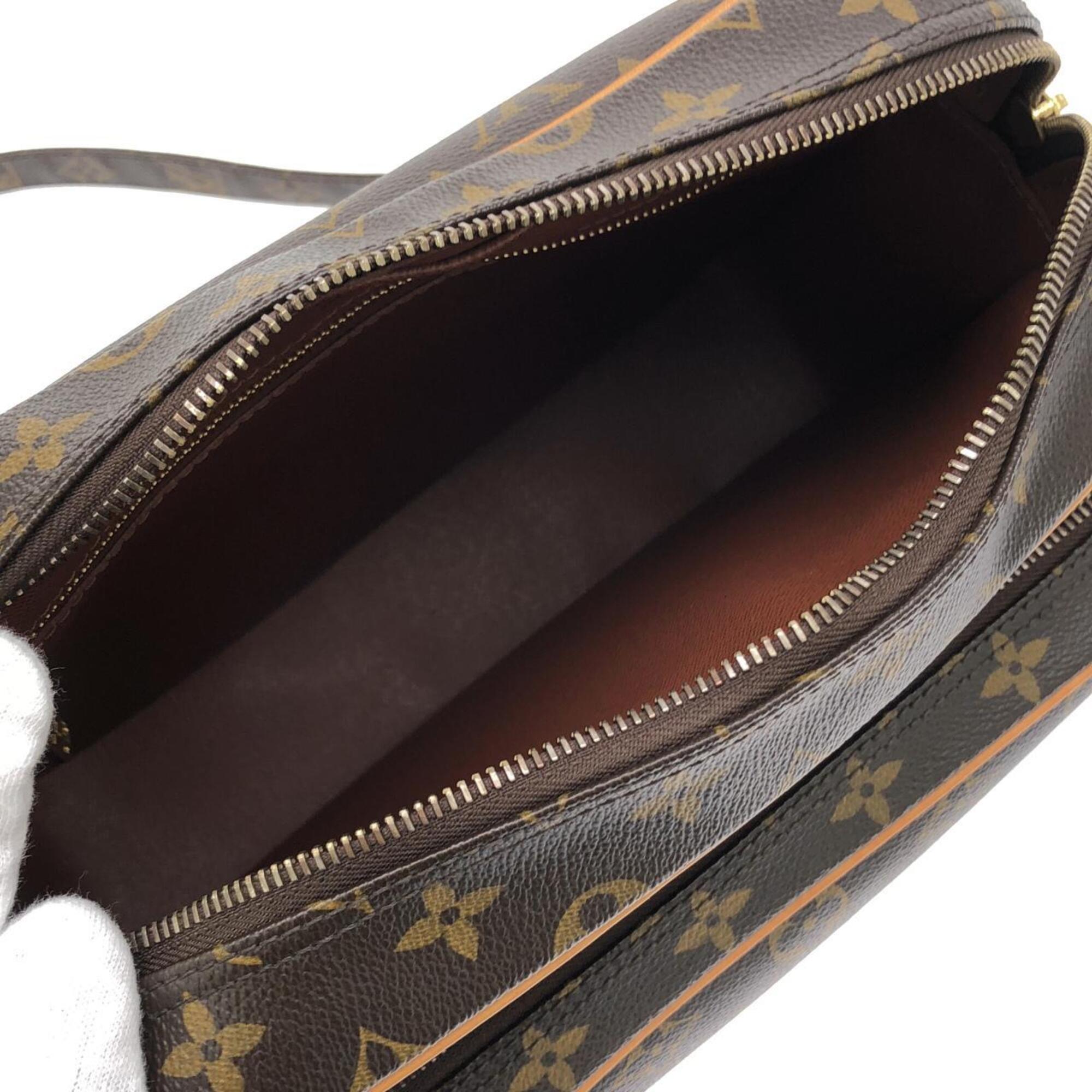 Louis Vuitton Brown Coated Canvas Shoulder Bag (Pre-Owned)