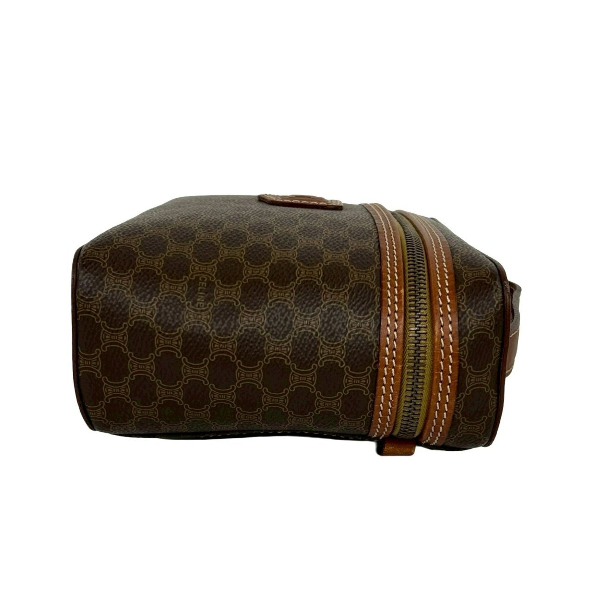 Celine Brown Pvc Leather Handbag Vanity Bag (Pre-Owned)