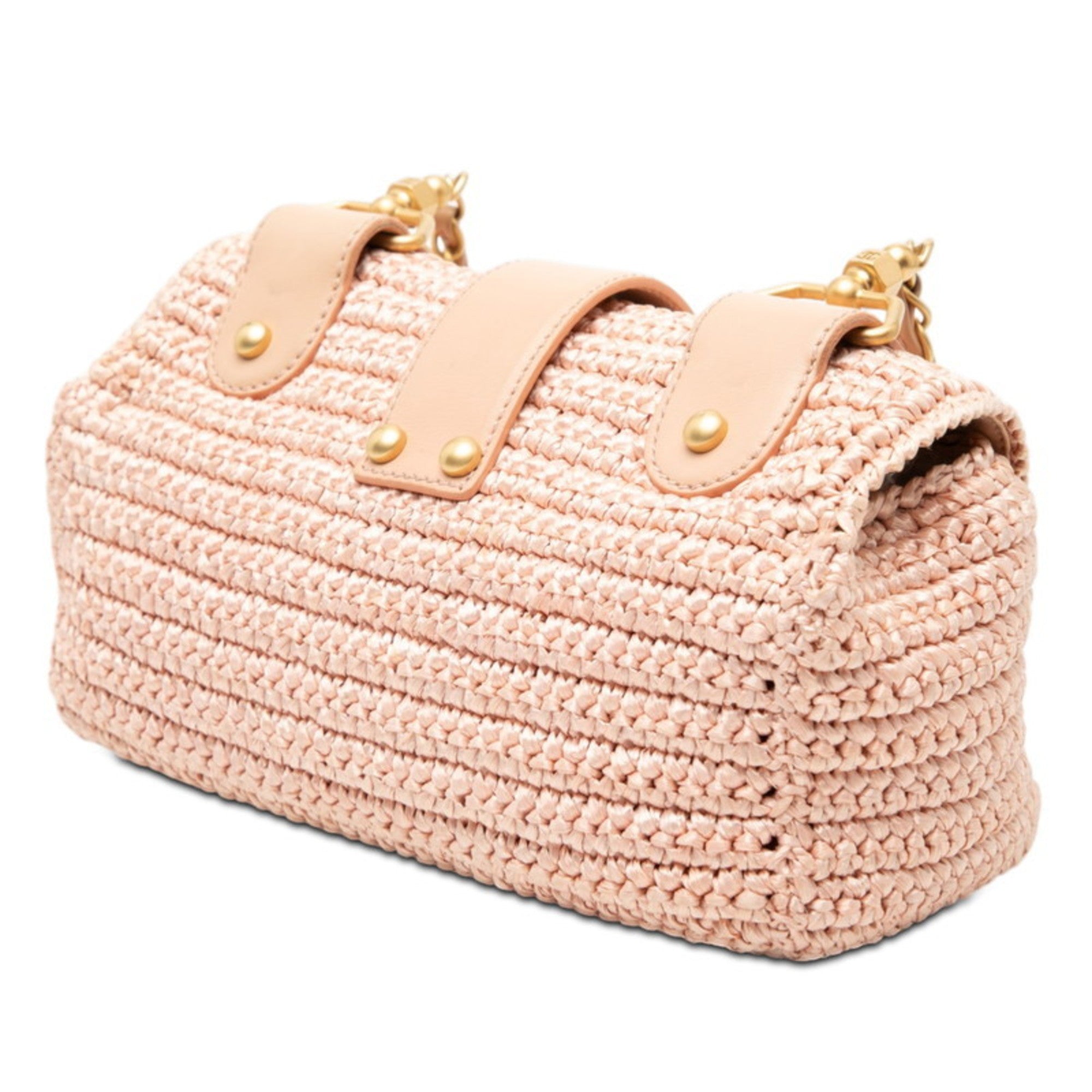 Chanel Pink Straw Shoulder Bag (Pre-Owned)