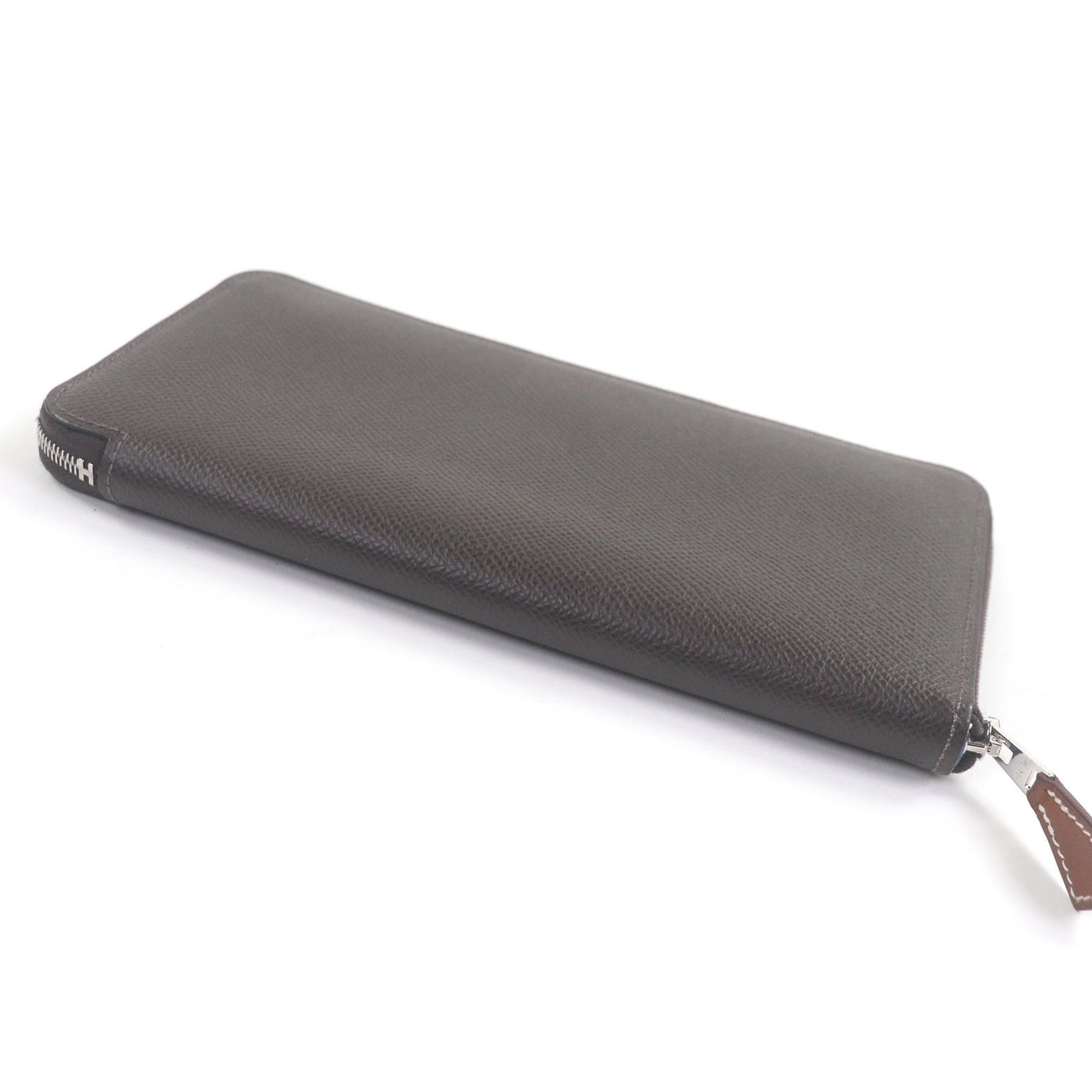 Hermes Ebene Epsom Leather Long Wallet (Bi-Fold) (Pre-Owned)
