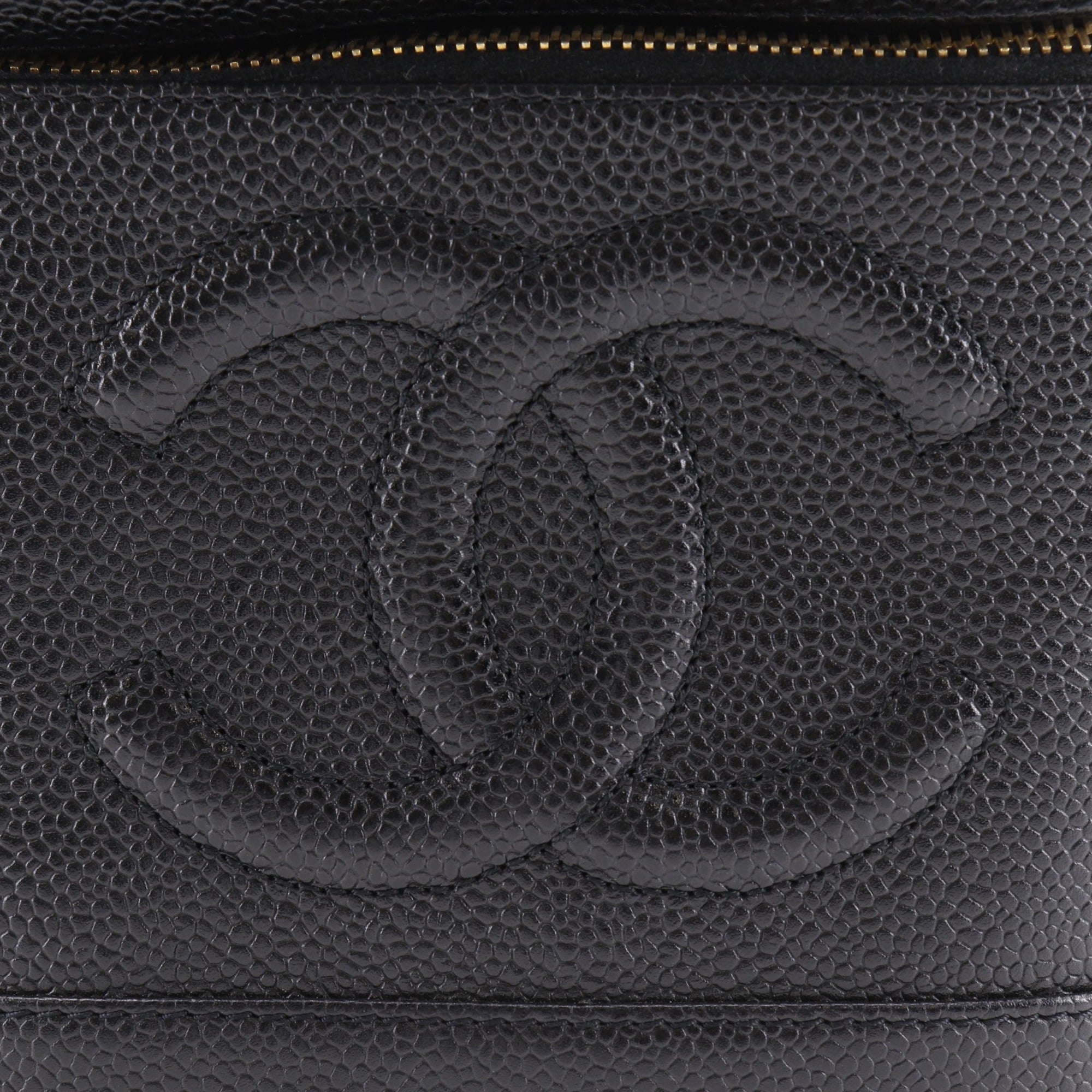 Chanel Black Grained Calfskin Vanity Bag (Pre-Owned)