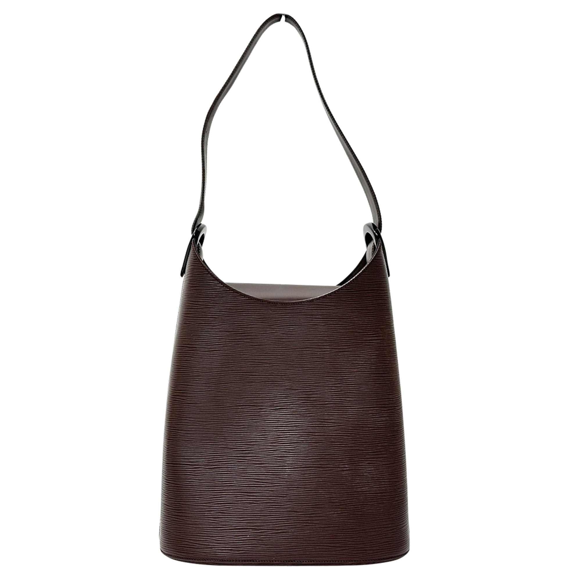 Louis Vuitton Brown Moka White Epi Leather Handbag Shoulder Bag (Pre-Owned)