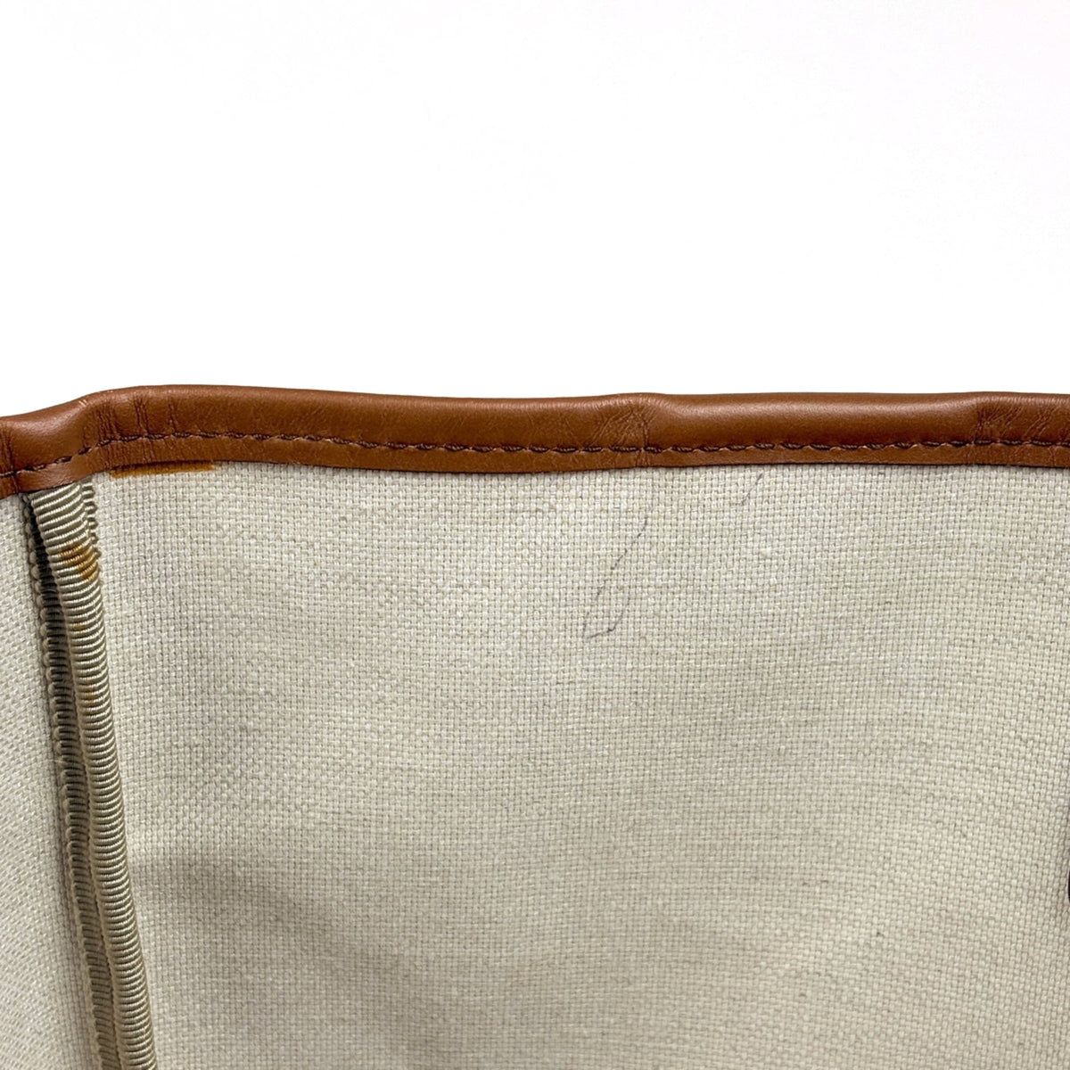 Gucci Beige Coated Canvas Leather Tote Bag (Pre-Owned)