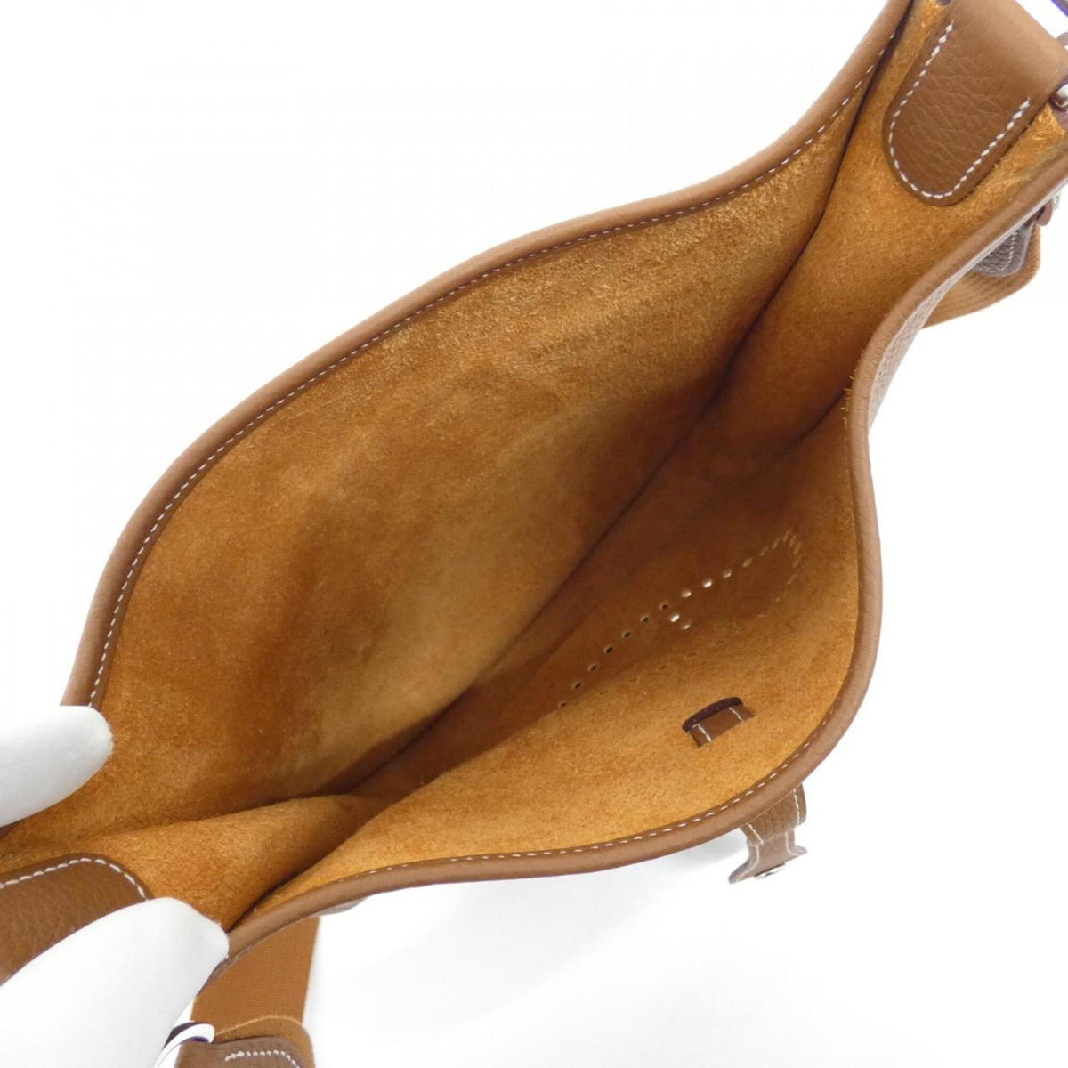 Hermes Gold Taurillon Clemence Leather Shoulder Bag (Pre-Owned)