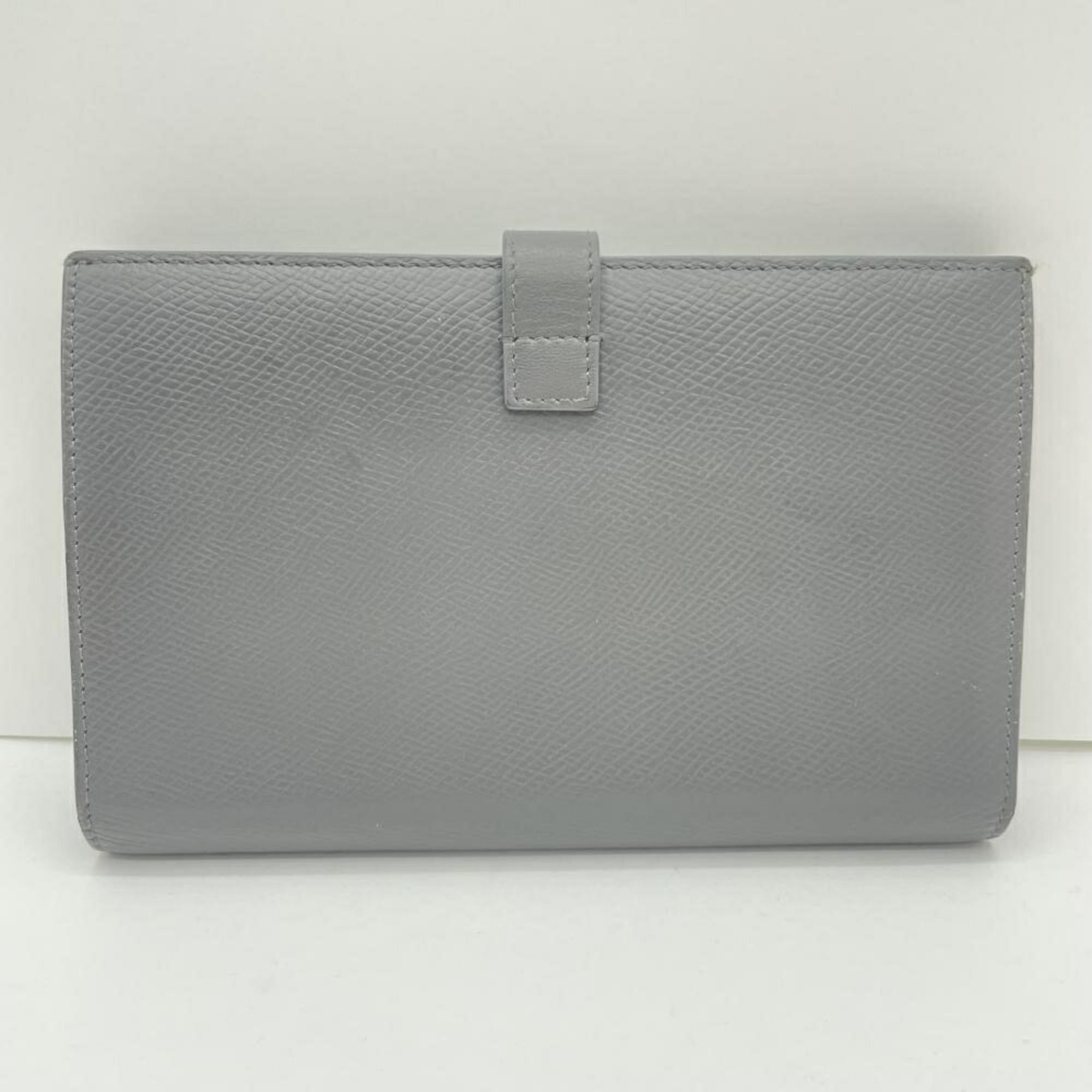 Celine Blue Gray Leather Bill Wallet (Bi-Fold) (Pre-Owned)