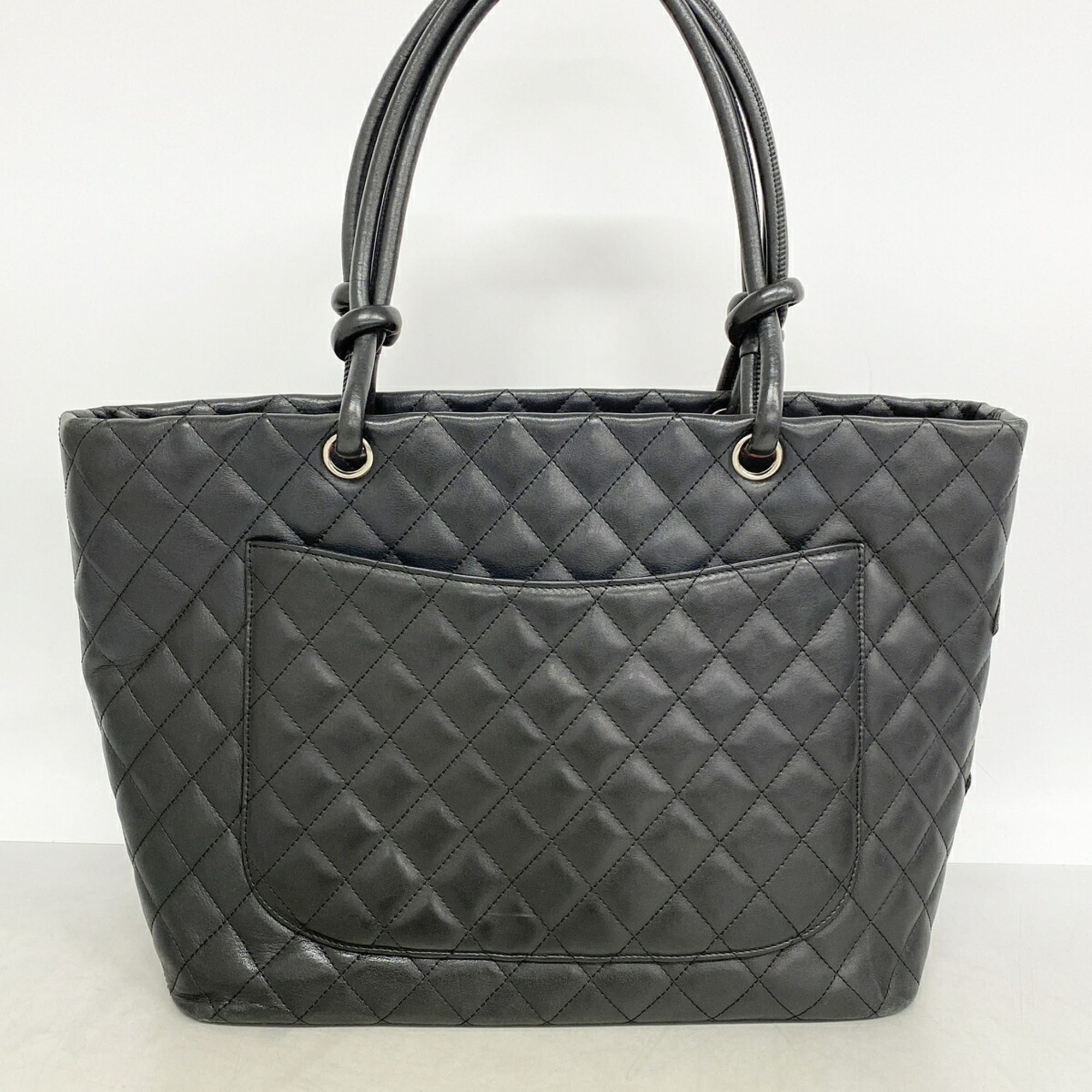 Chanel Black Leather Tote Bag (Pre-Owned)