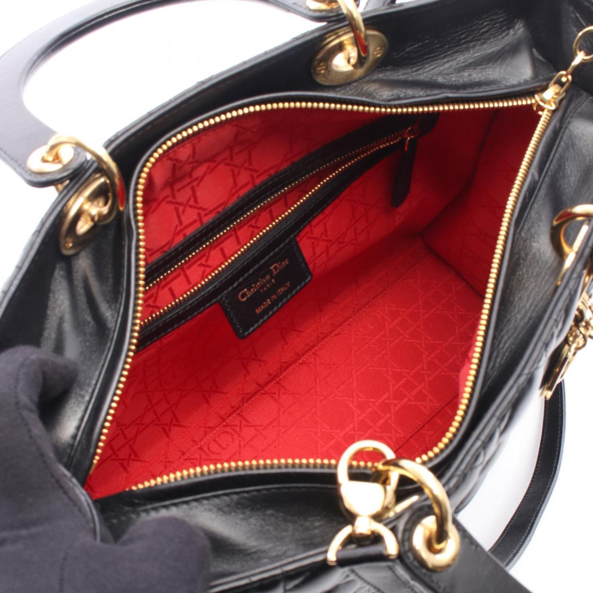 Christian Dior Black Leather Handbag (Pre-Owned)
