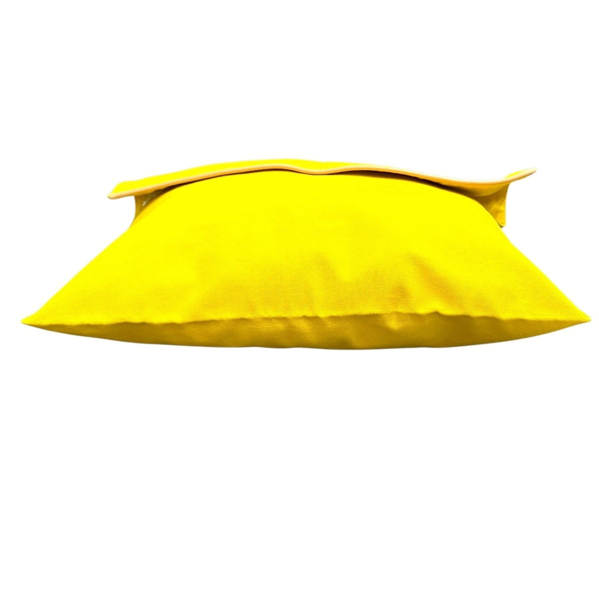 Hermes Yellow Cotton Canvas Clutch Bag Handbag Pouch (Pre-Owned)