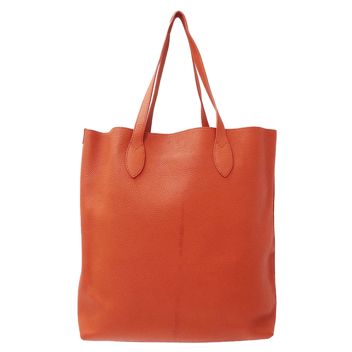 Burberry Orange Leather Handbag Tote Bag (Pre-Owned)