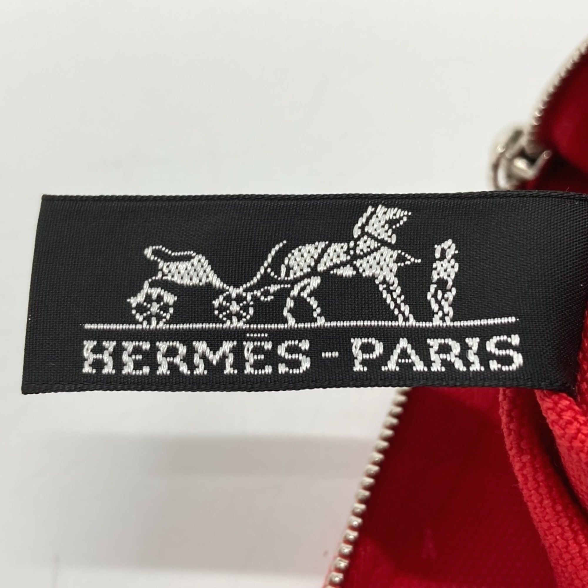 Hermes Red Color Cotton Pouch (Pre-Owned)