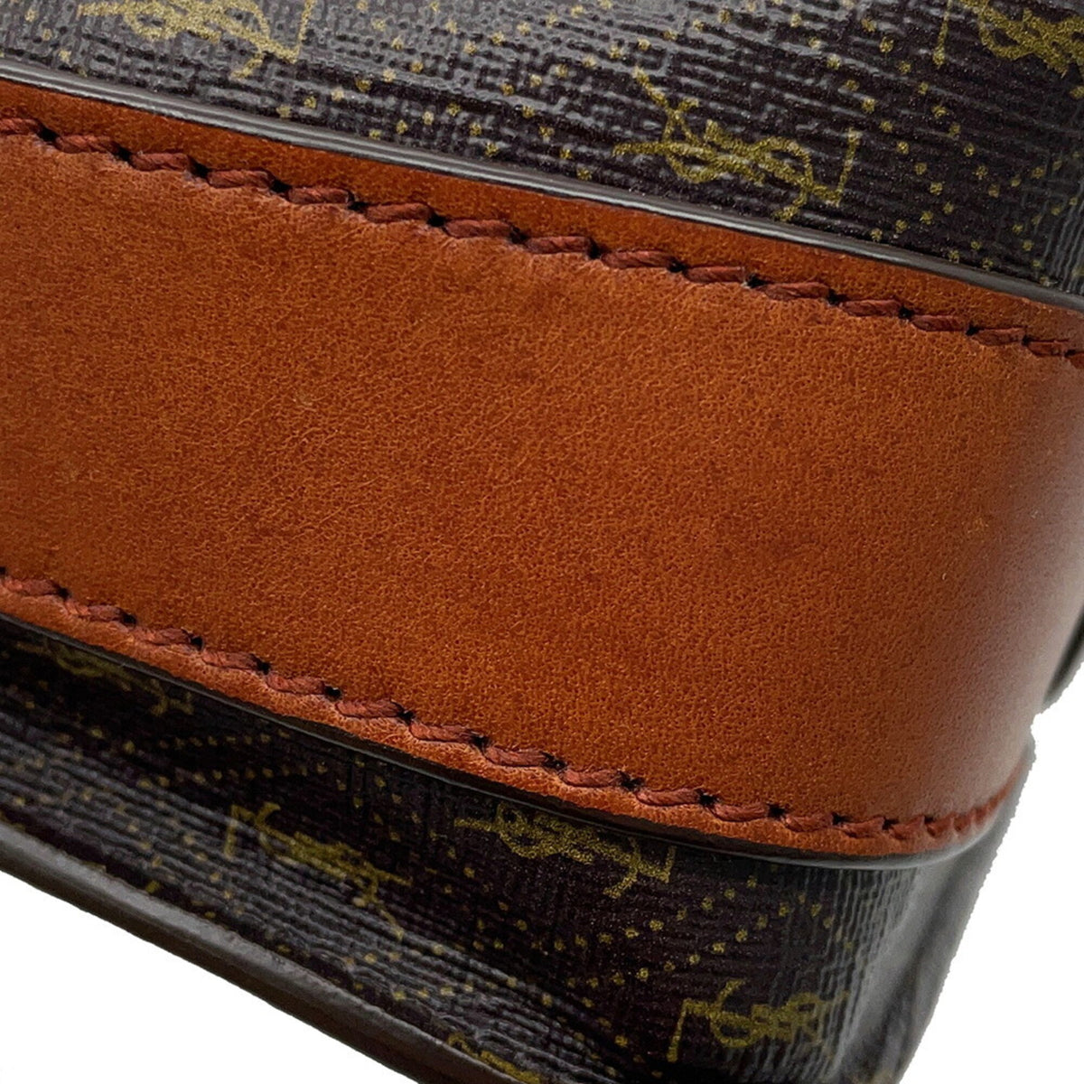 Yves Saint Laurent Brown Pvc Leather Shoulder Bag (Pre-Owned)