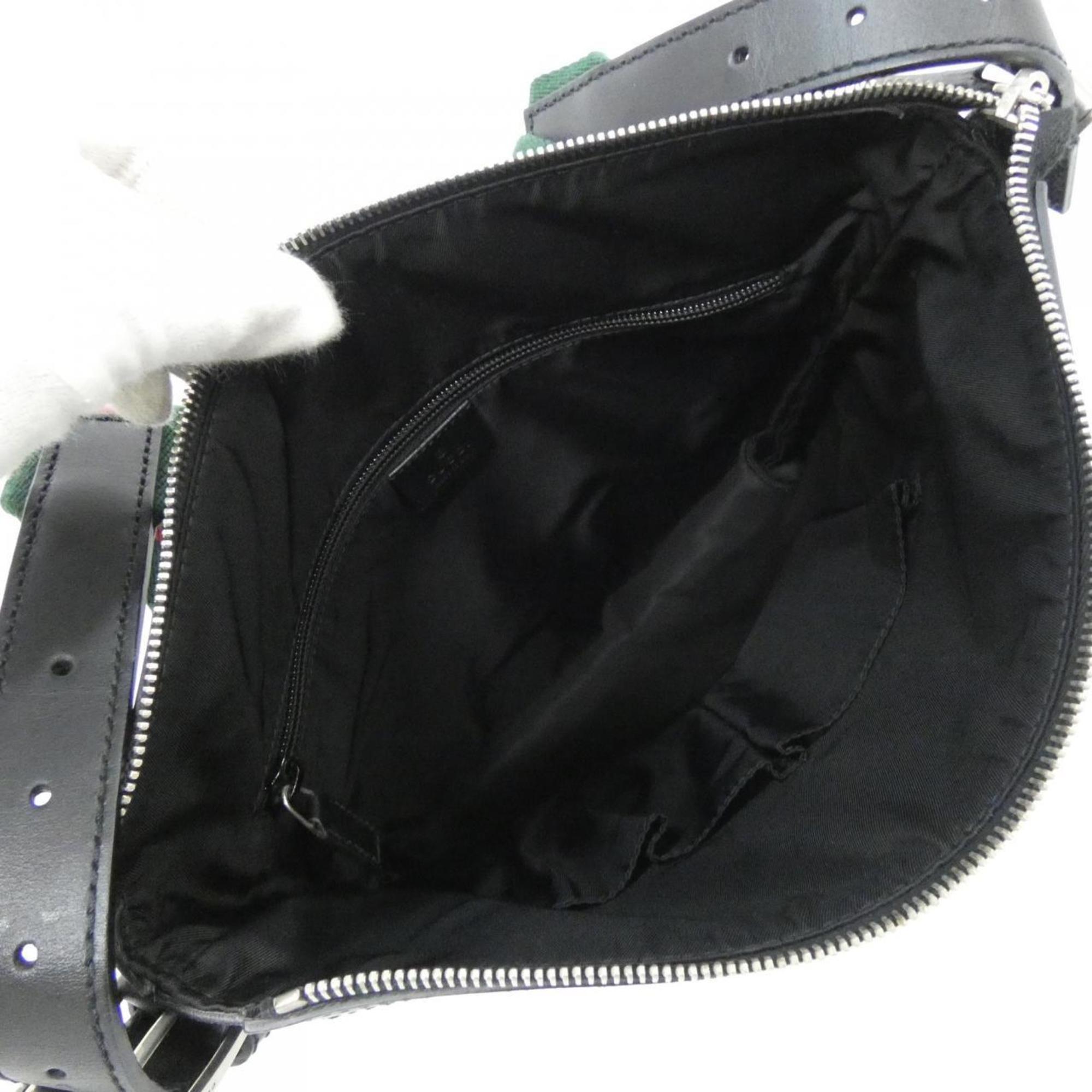 Gucci Black Canvas Shoulder Bag (Pre-Owned)