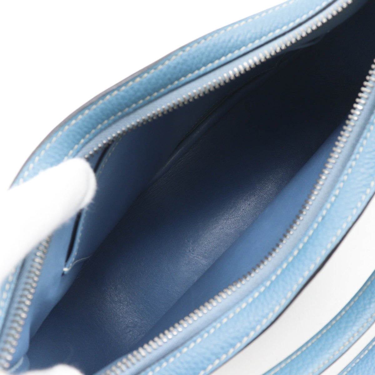 Hermes Blue Jean Togo Leather Shoulder Bag (Pre-Owned)