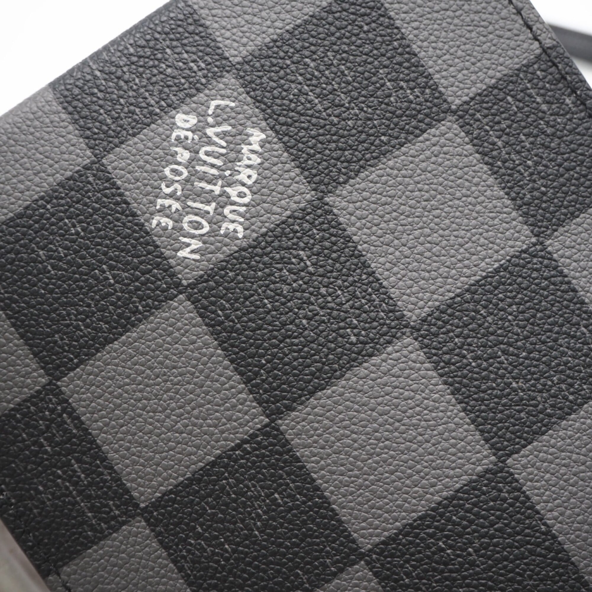 Louis Vuitton Black Damier Canvas Gray Coated Canvas Handbag (Pre-Owned)