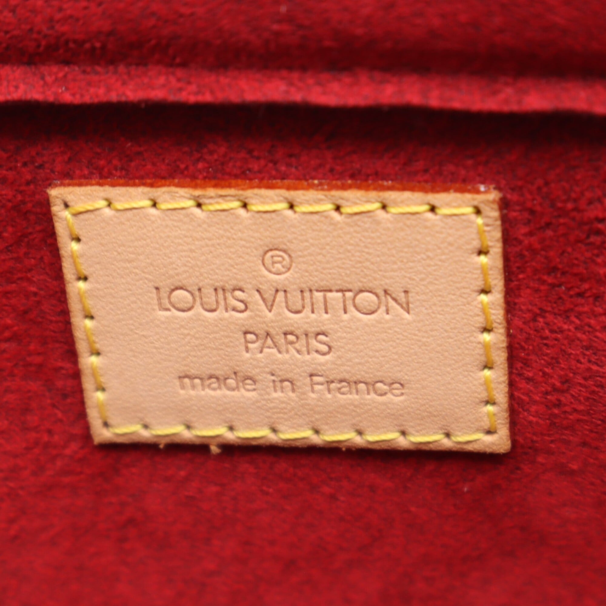 Louis Vuitton Beige Brown Coated Canvas Leather Handbag (Pre-Owned)