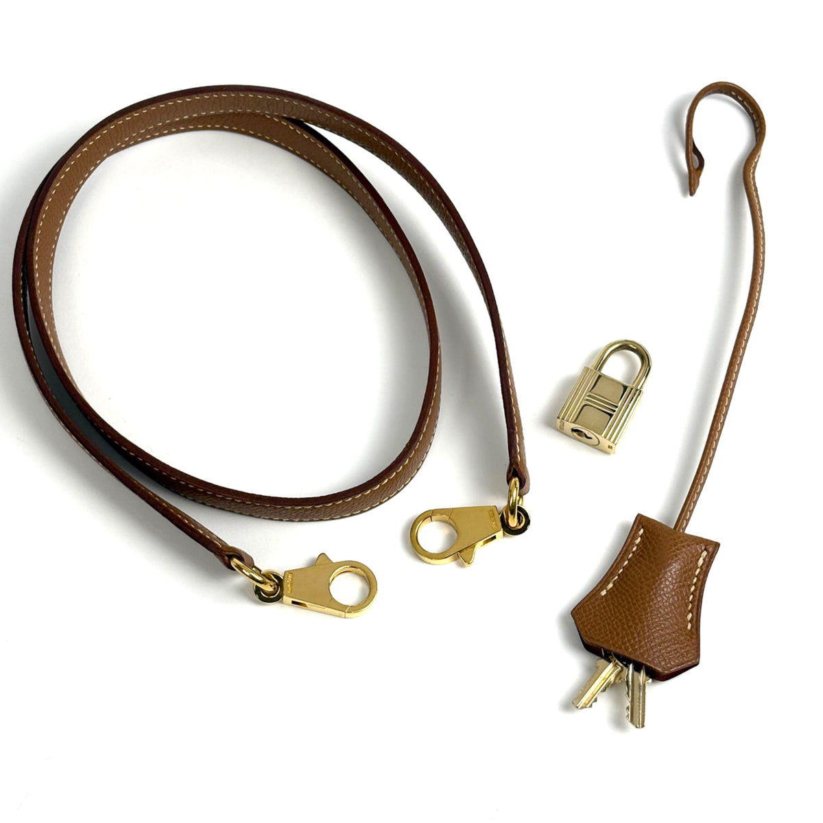 Hermes Gold Courchevel Leather Handbag (Pre-Owned)