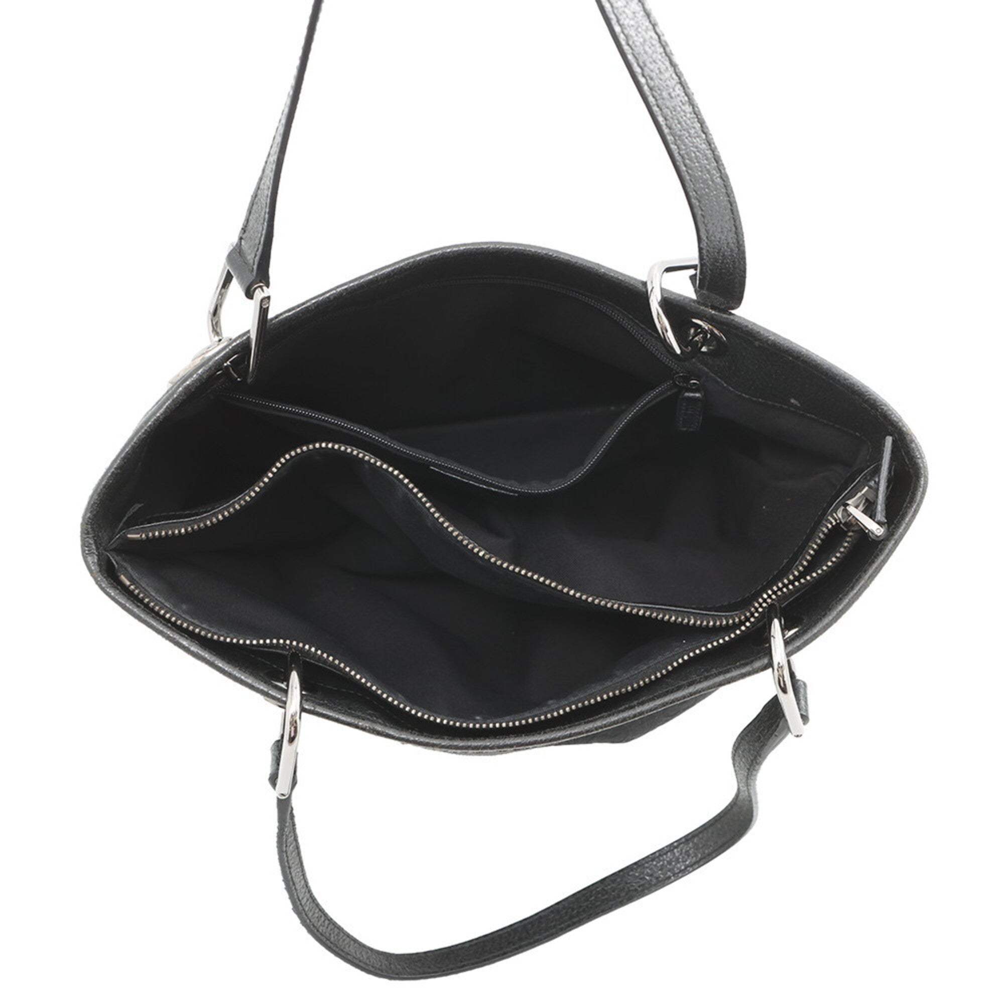 Gucci Black Gg Canvas Handbag Tote Bag (Pre-Owned)