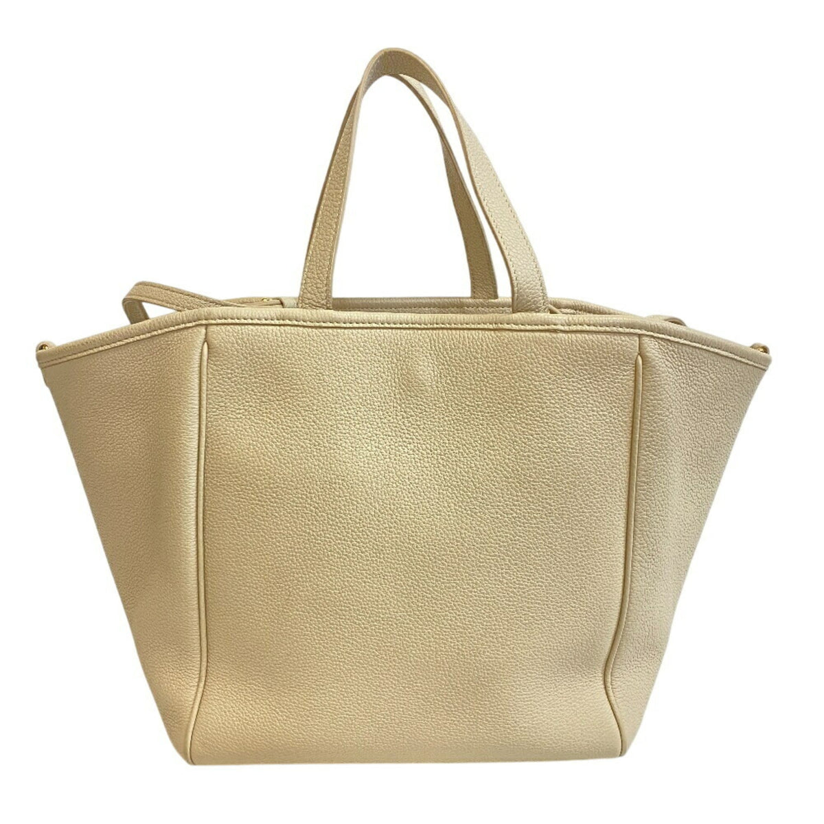 Celine Beige Off-White Leather Shoulder Bag (Pre-Owned)