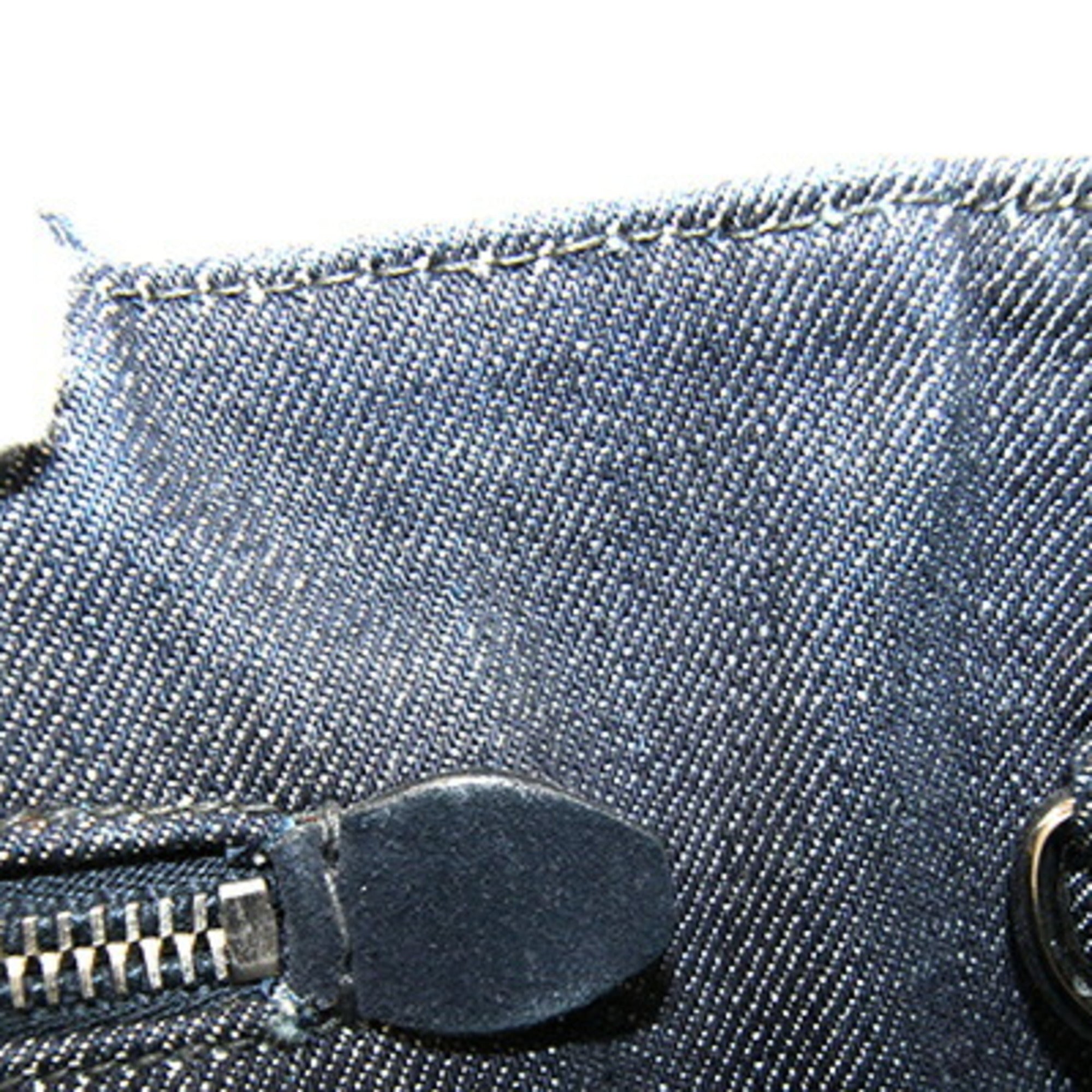 Prada Navy Denim Handbag Shoulder Bag (Pre-Owned)