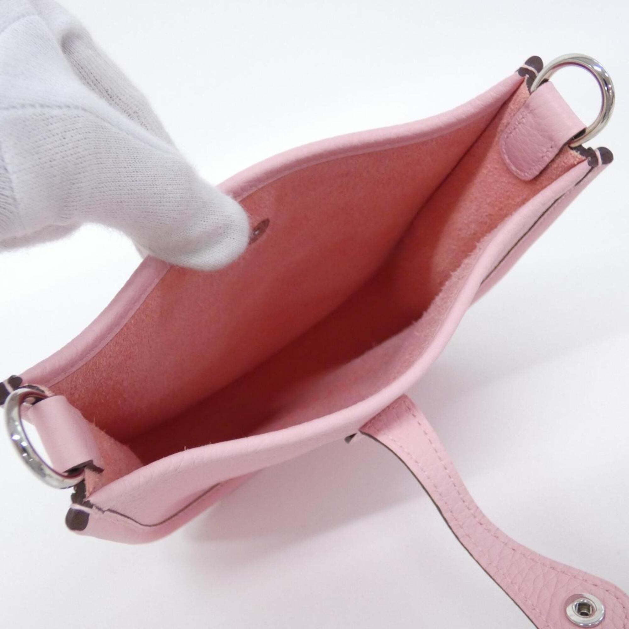 Hermes Rose Sakura Taurillon Clemence Leather Shoulder Bag (Pre-Owned)