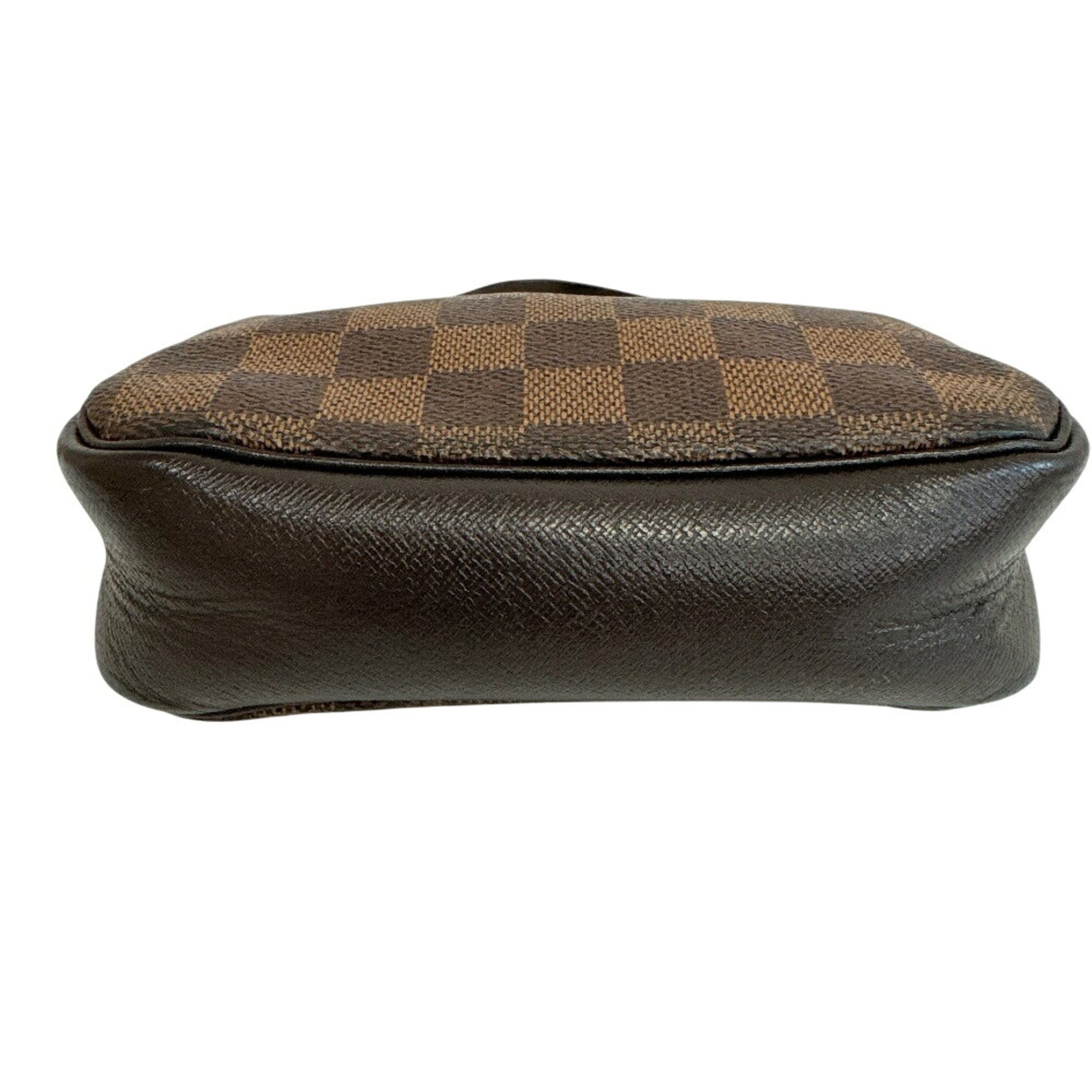 Louis Vuitton Brown Damier Canvas Leather Wash Bag (Pre-Owned)