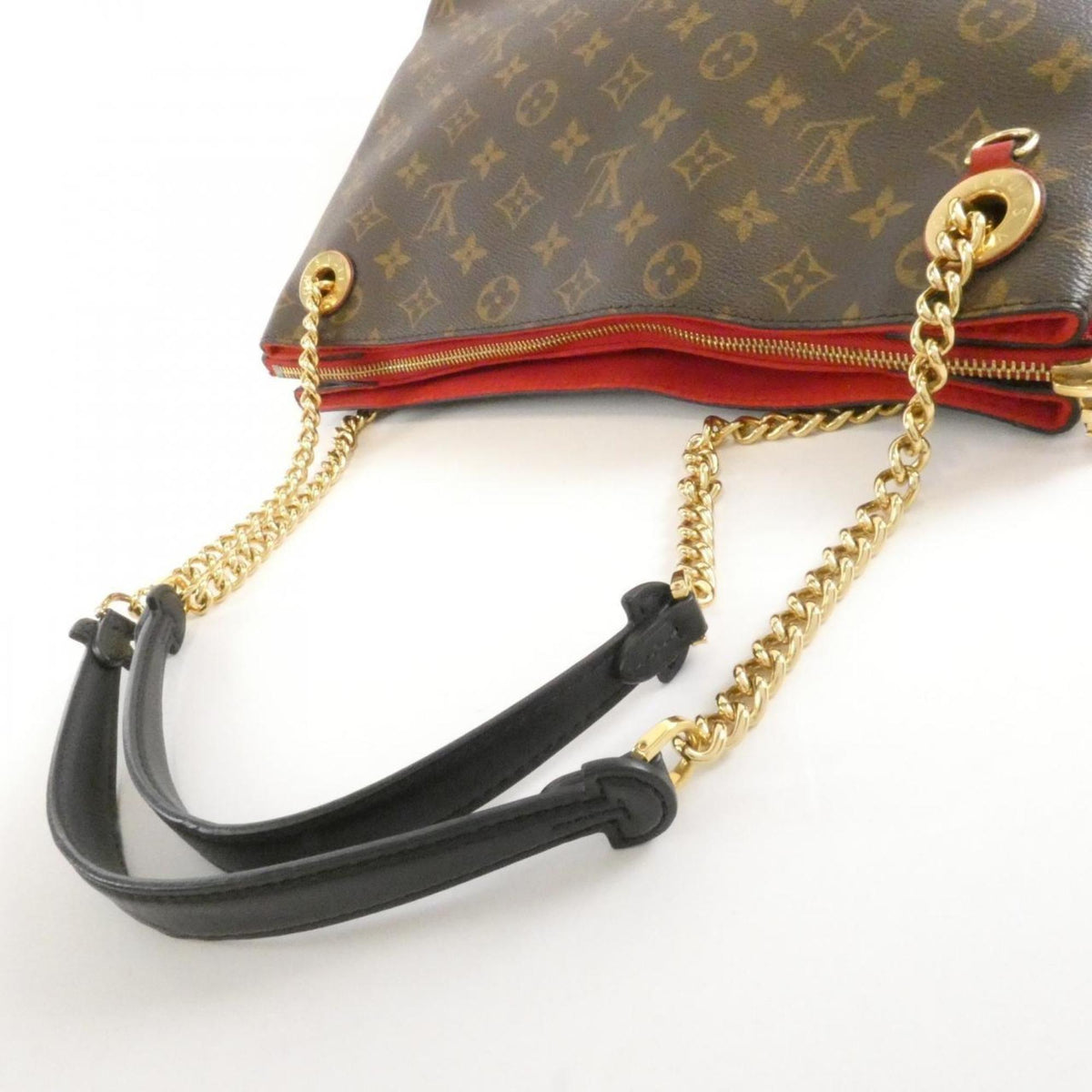 Louis Vuitton Monogram Cerise Marron Coated Canvas Leather Shoulder Bag (Pre-Owned)