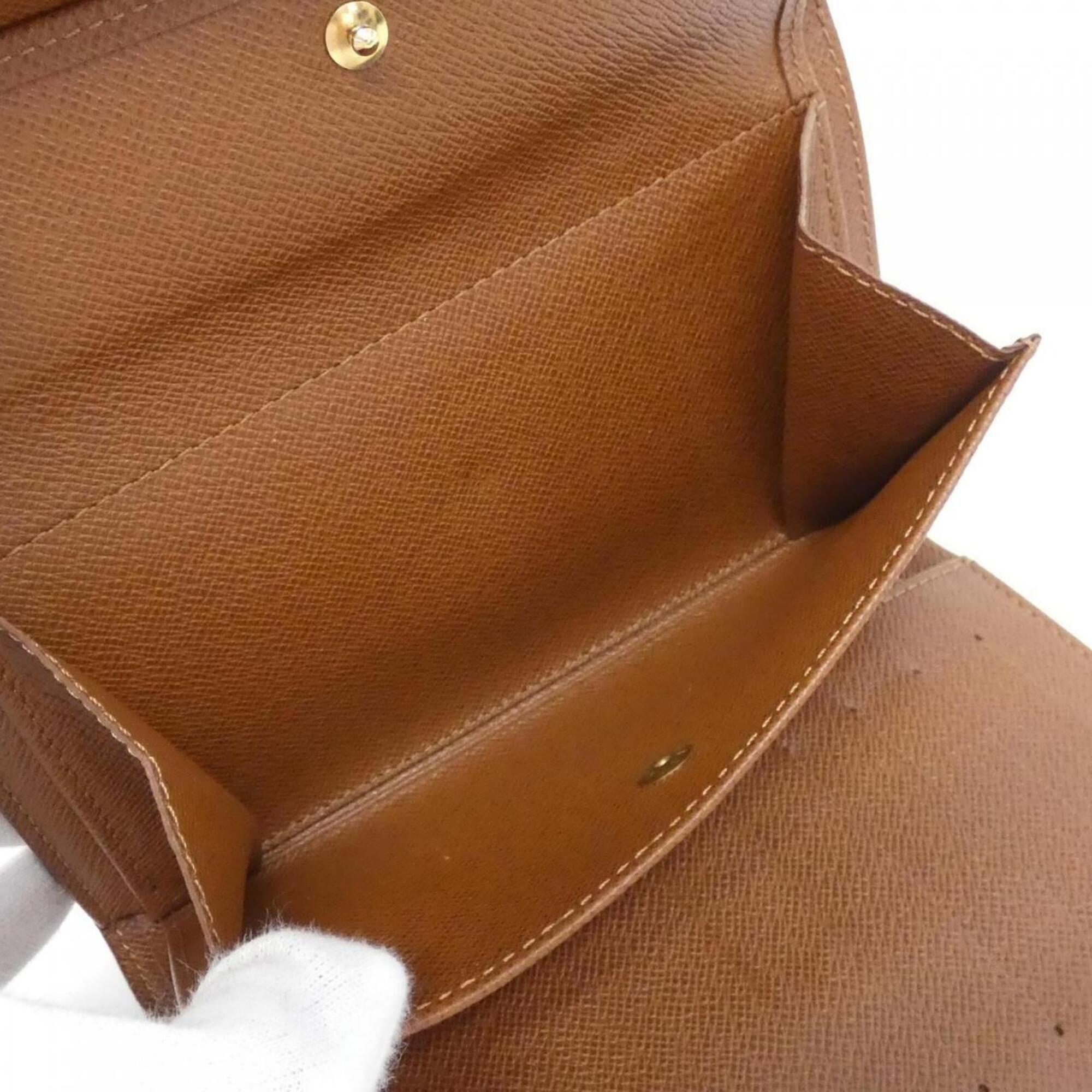 Louis Vuitton Brown Coated Canvas Middle Wallet (Tri-Fold) (Pre-Owned)