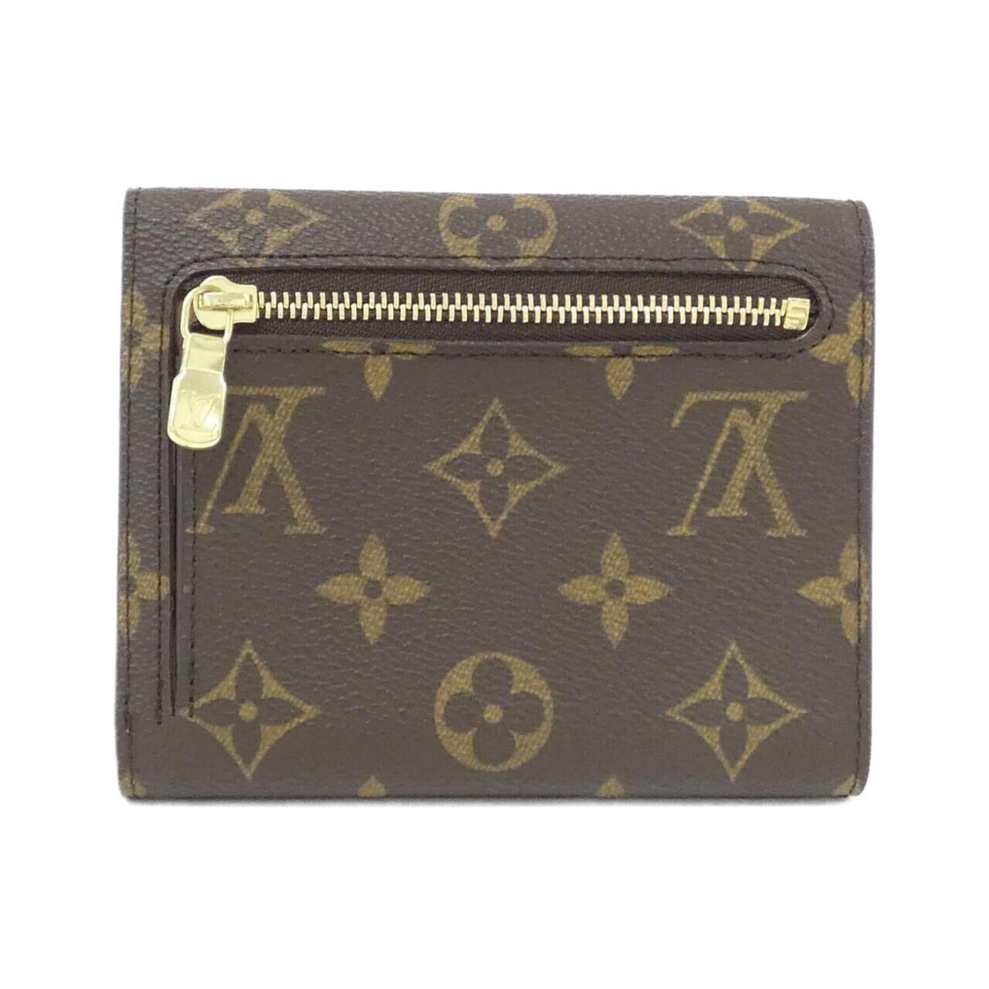 Louis Vuitton Brown Coated Canvas Wallet (Tri-Fold) (Pre-Owned)