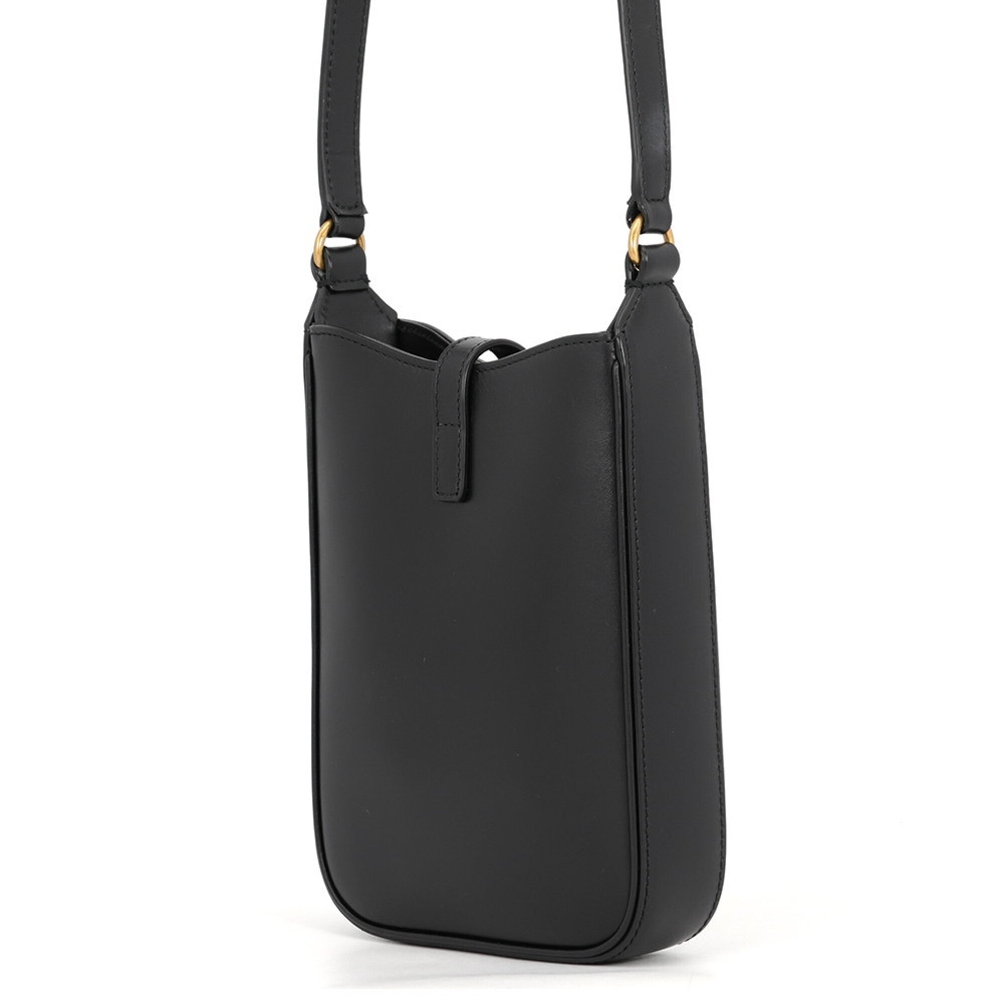 Yves Saint Laurent Black Leather Handbag Shoulder Bag (Pre-Owned)