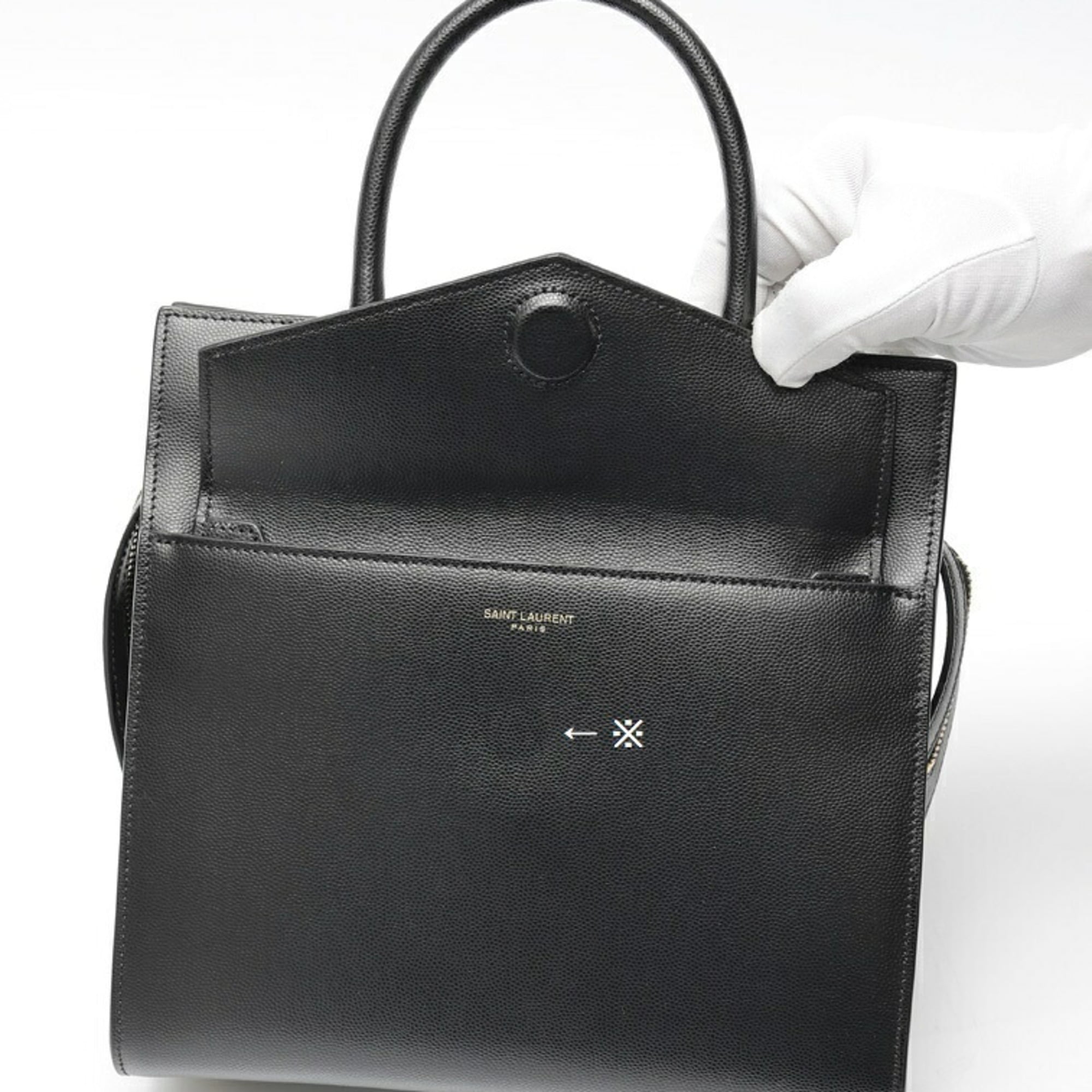 Saint Laurent Black Leather Handbag (Pre-Owned)