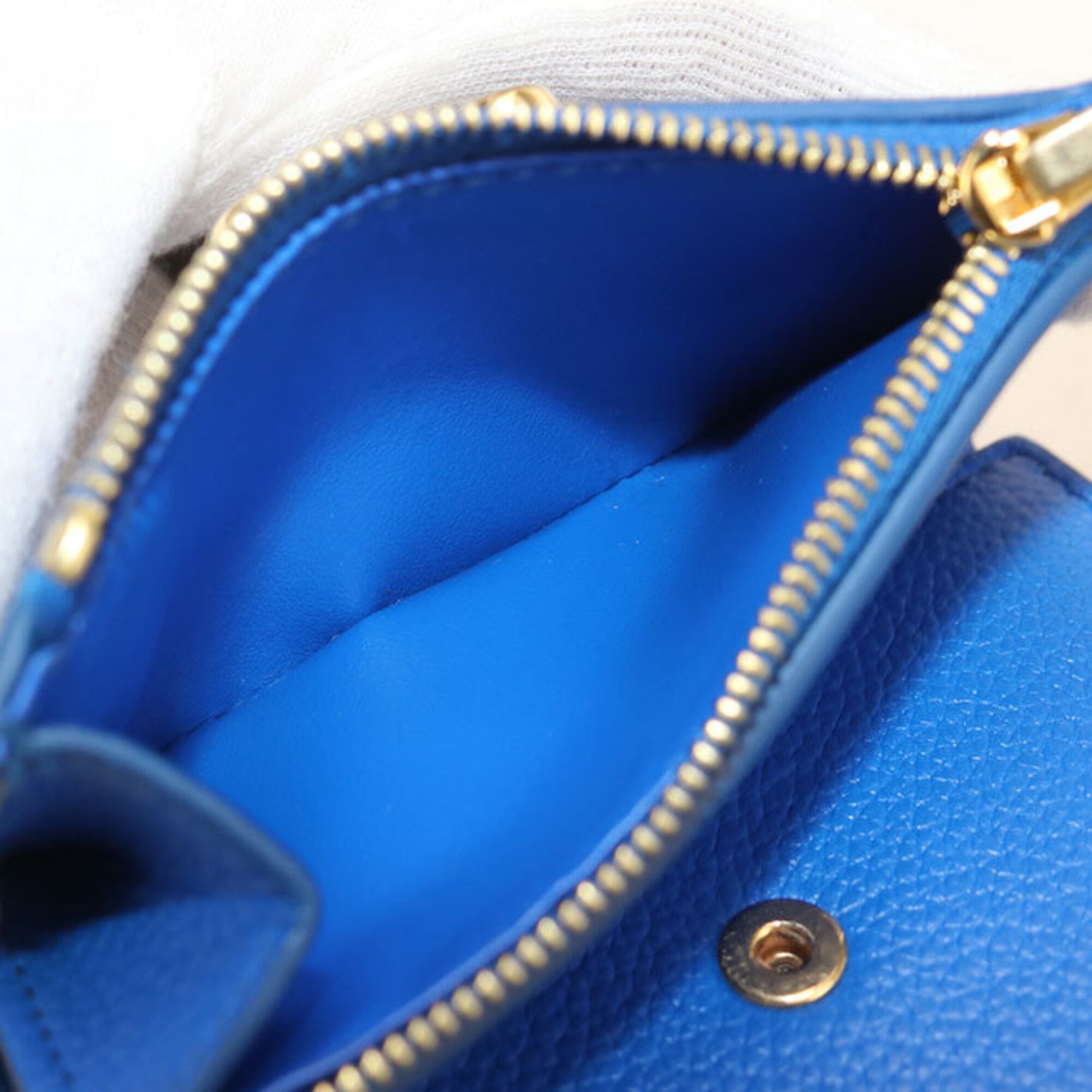 Celine Blue Leather Wallet (Tri-Fold) (Pre-Owned)