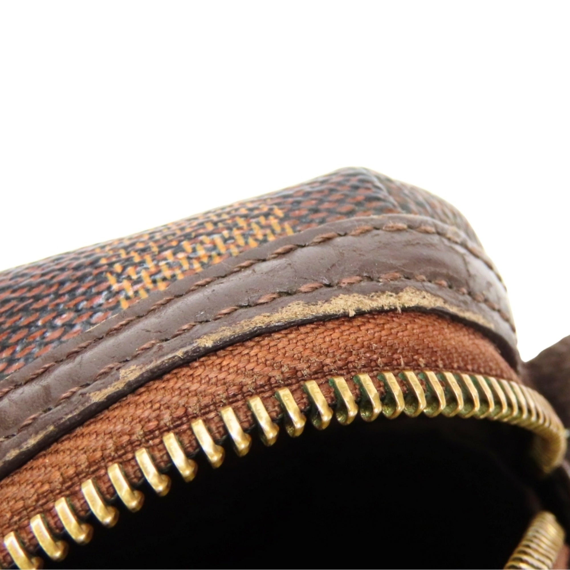Louis Vuitton Damier Brown Damier Canvas Ebene Damier Canvas Leather Shoulder Bag (Pre-Owned)