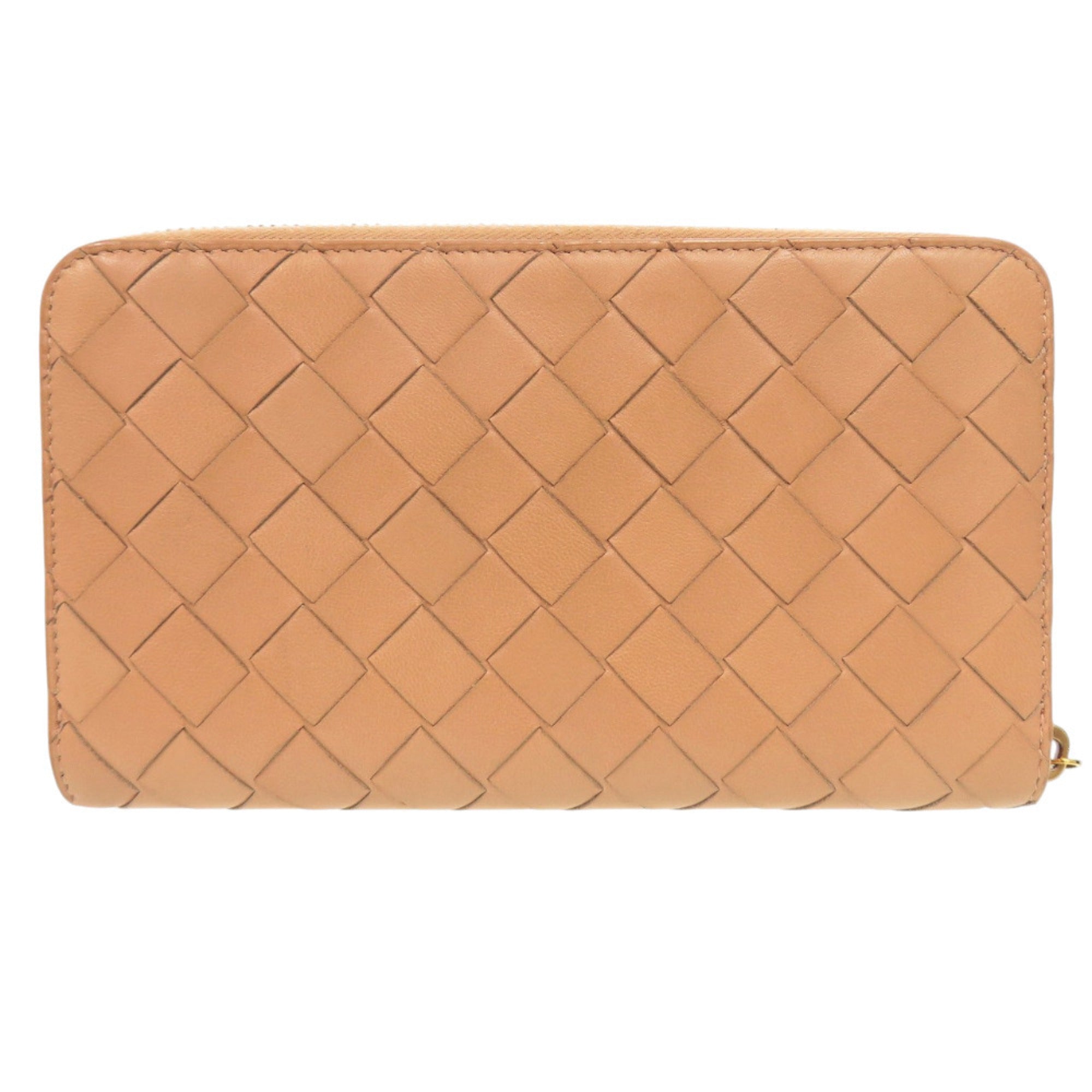 Bottega Veneta Beige Intrecciato Long Wallet (Bi-Fold) (Pre-Owned)