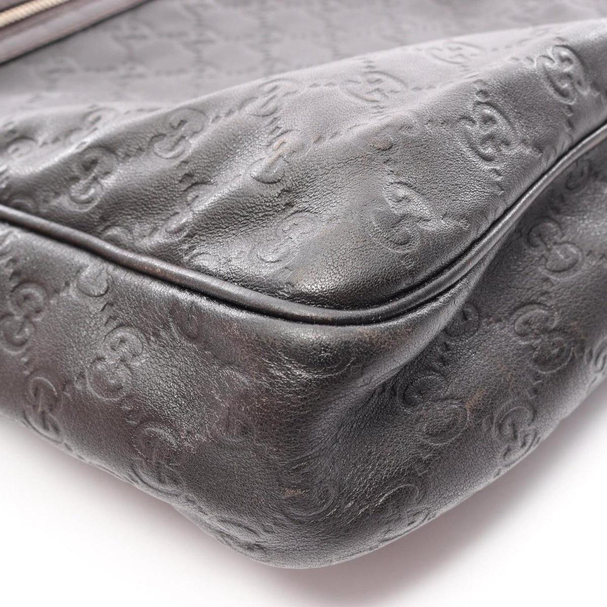 Gucci Brown Leather Handbag Shoulder Bag (Pre-Owned)