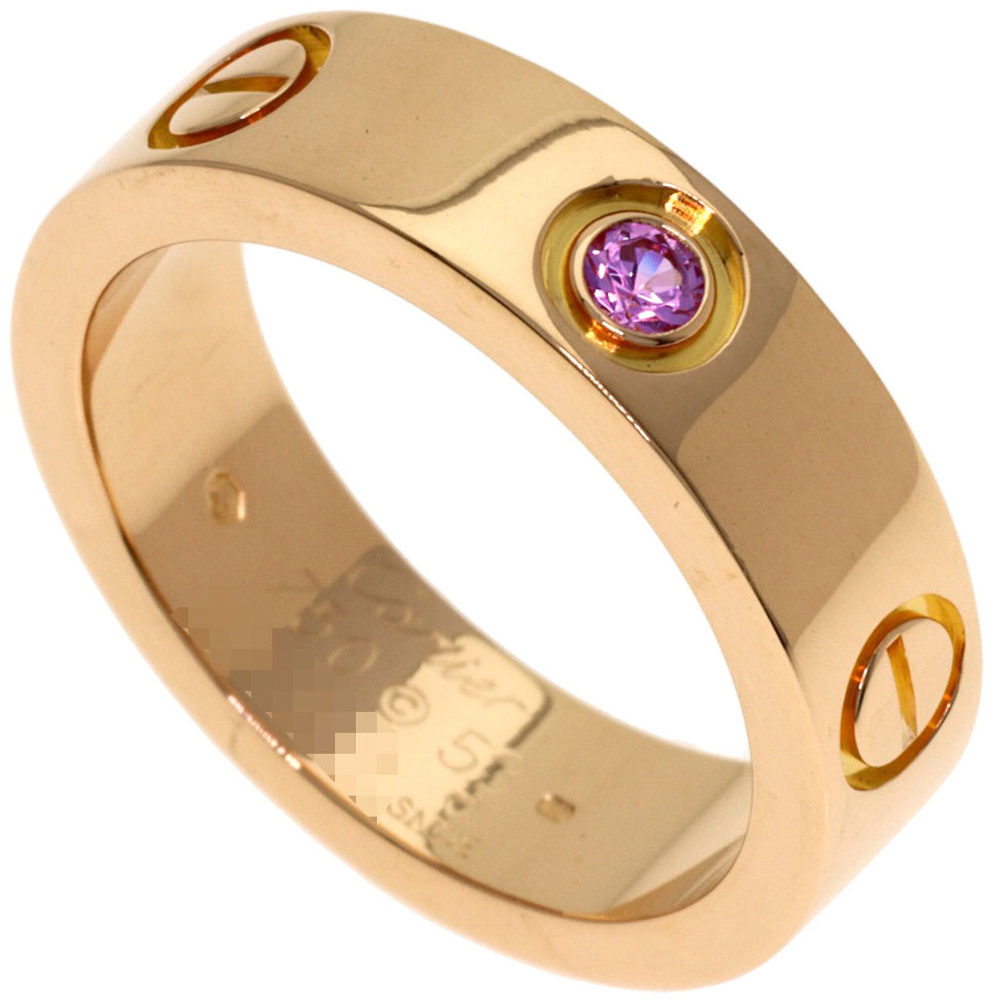 Cartier Love Pink Gold (18K) Band Ring (Pre-Owned)