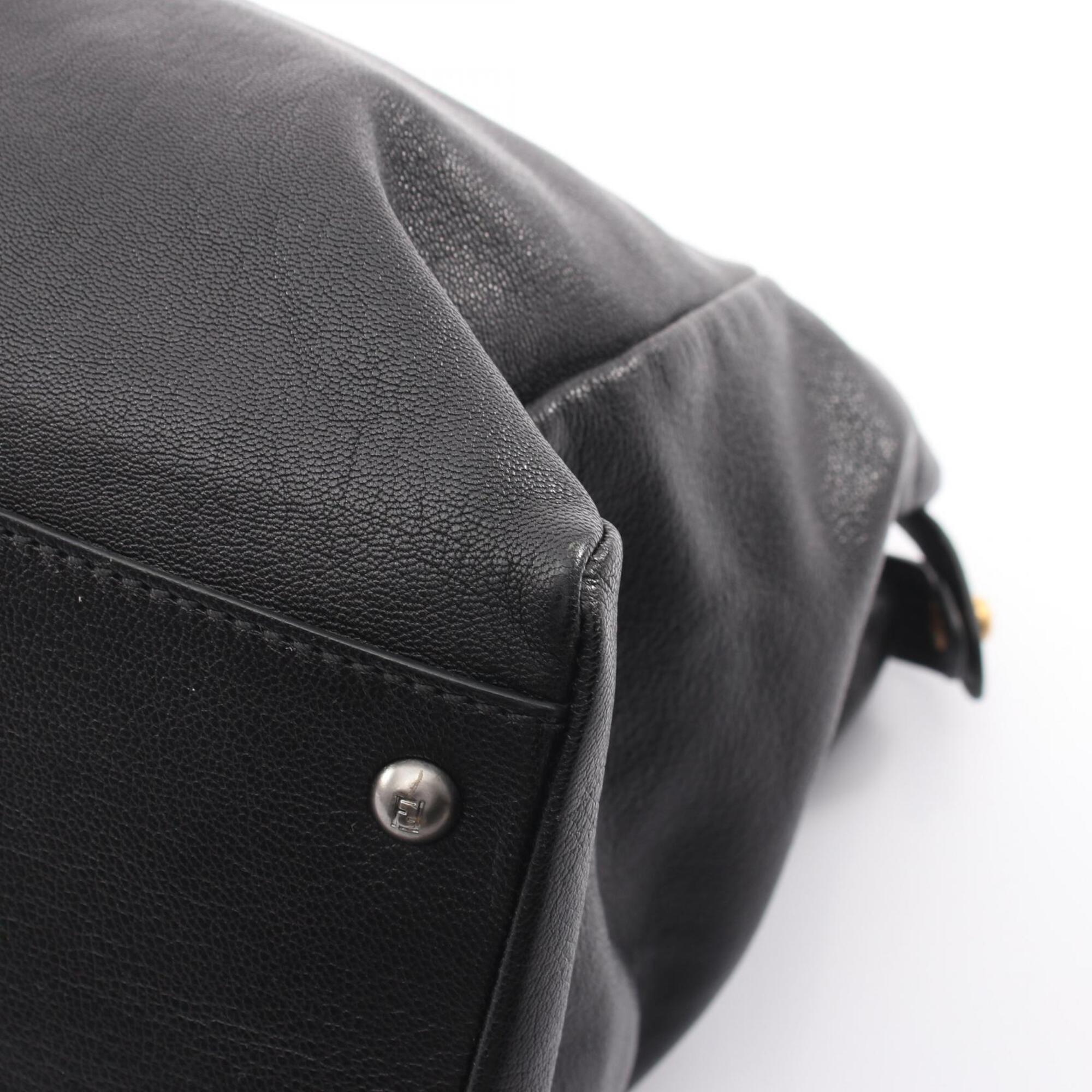 Fendi Black Leather Handbag (Pre-Owned)