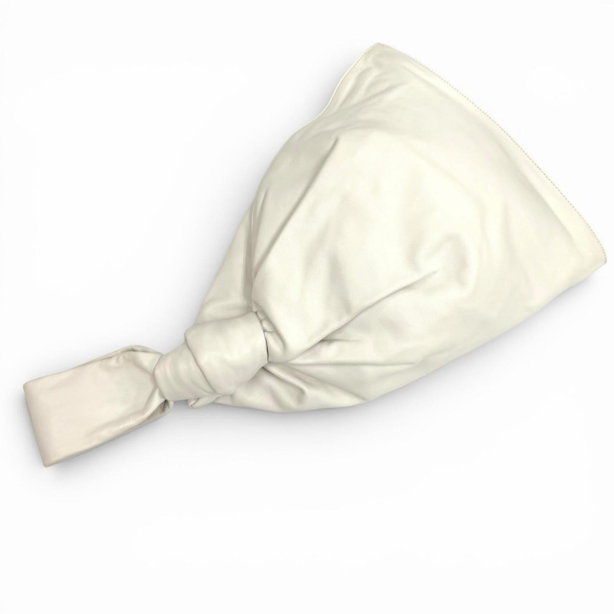 Bottega Veneta White Leather Handbag (Pre-Owned)