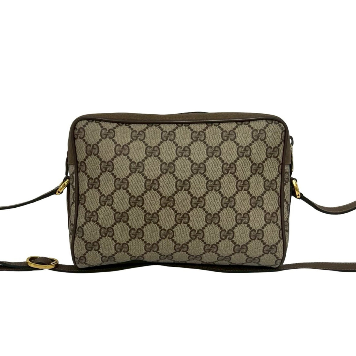 Gucci Brown Green Red Color Leather Pvc Pochette Shoulder Bag (Pre-Owned)